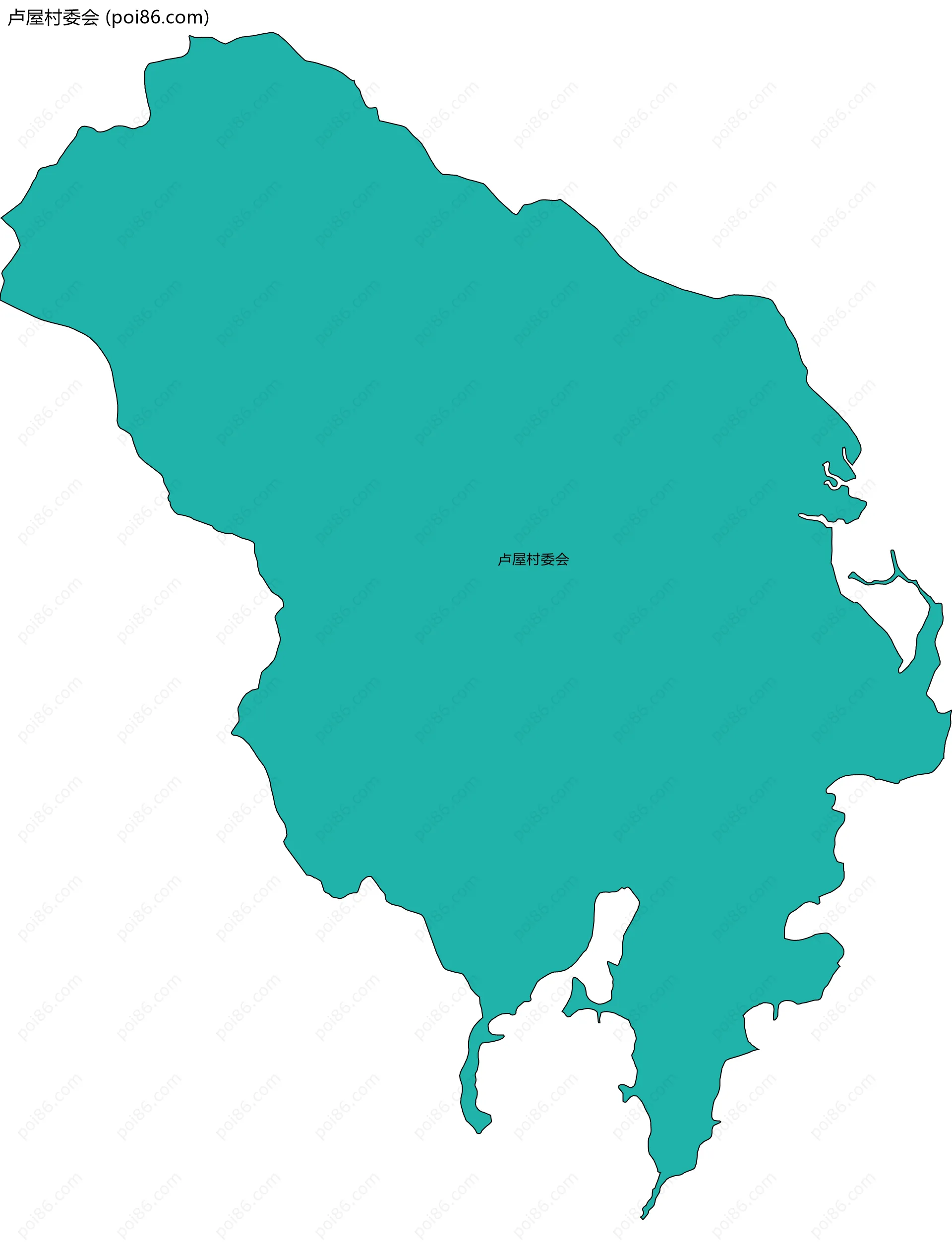 卢屋村委会边界地图