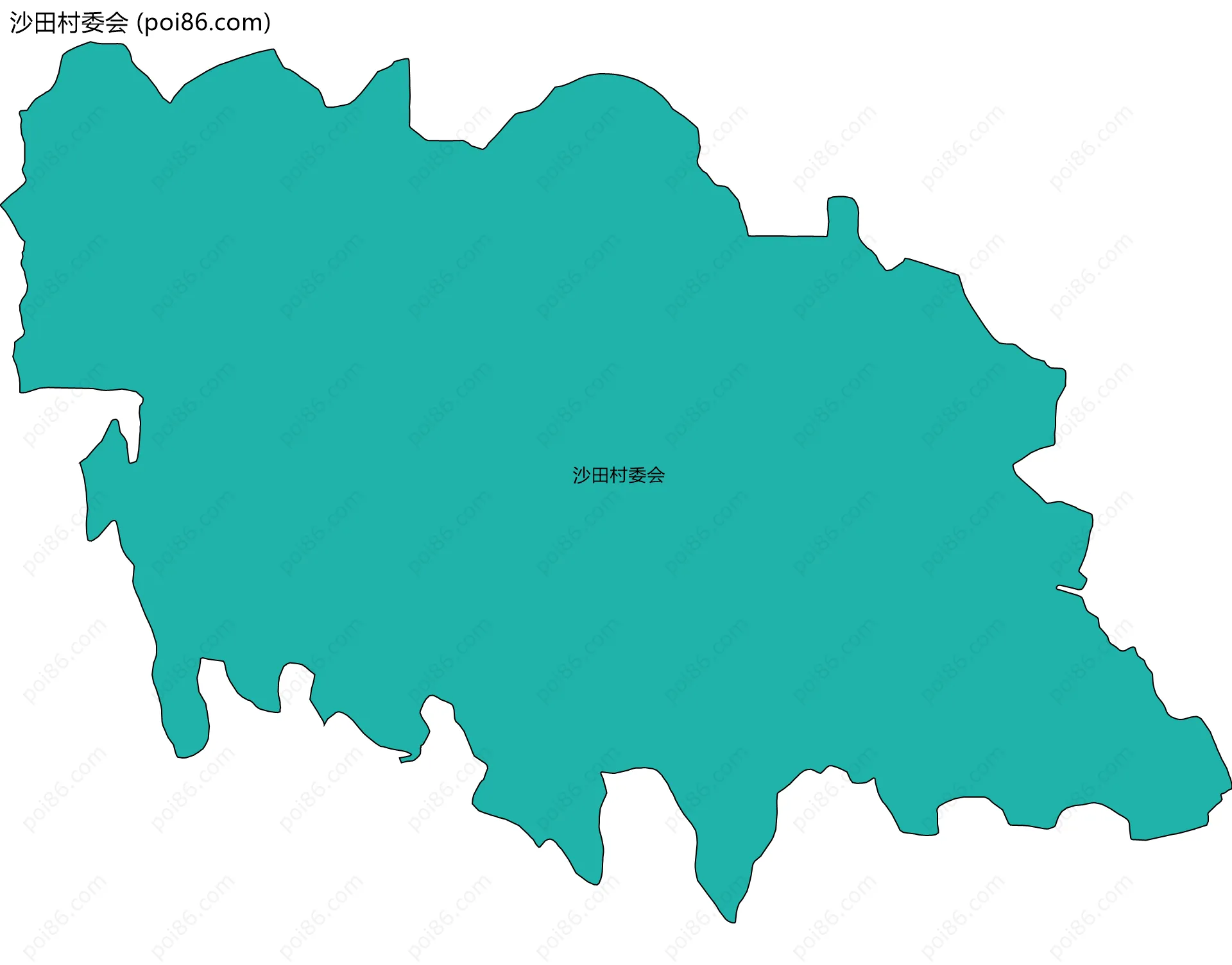 沙田村委会边界地图