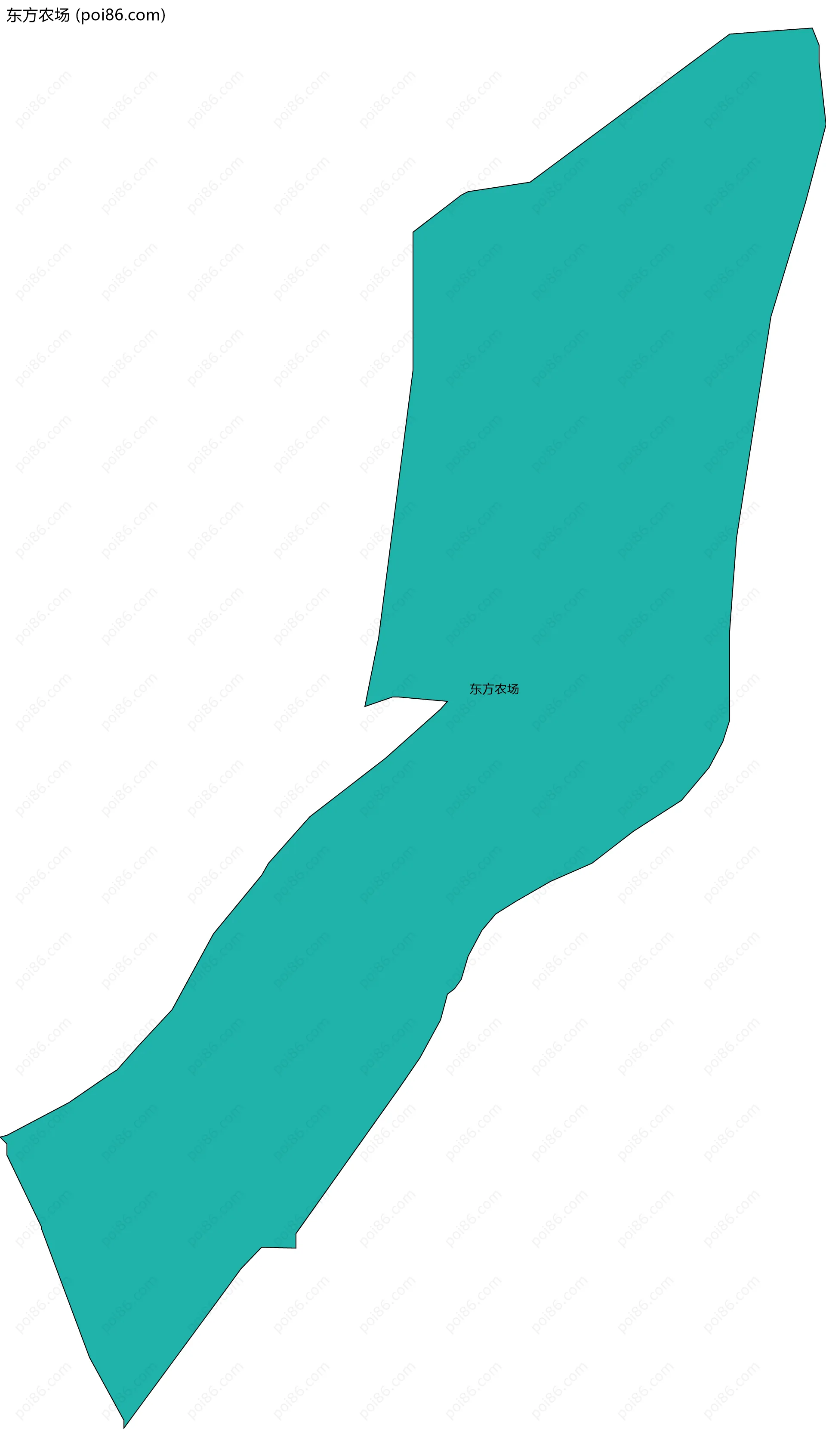 东方农场边界地图