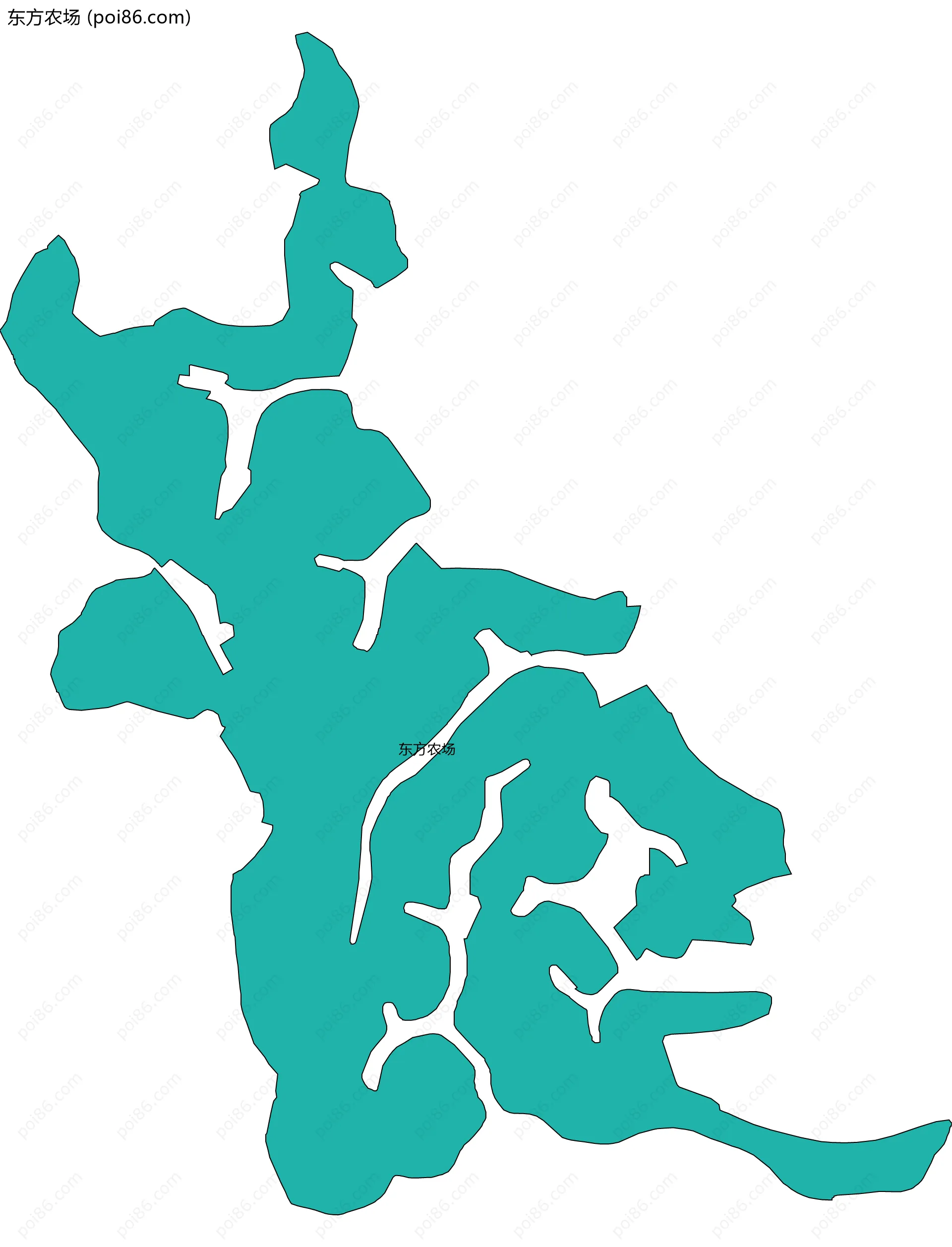 东方农场边界地图