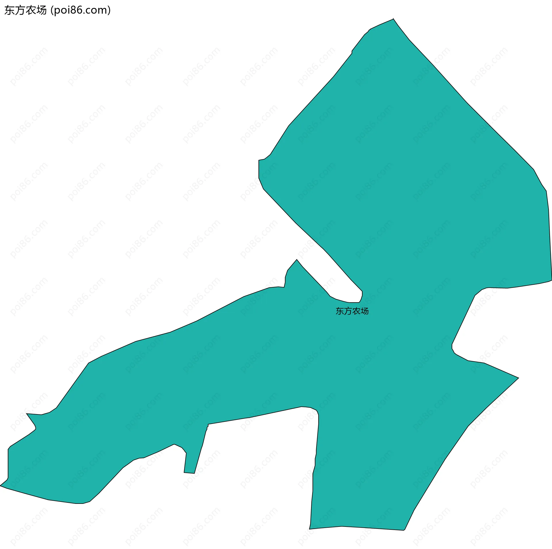 东方农场边界地图