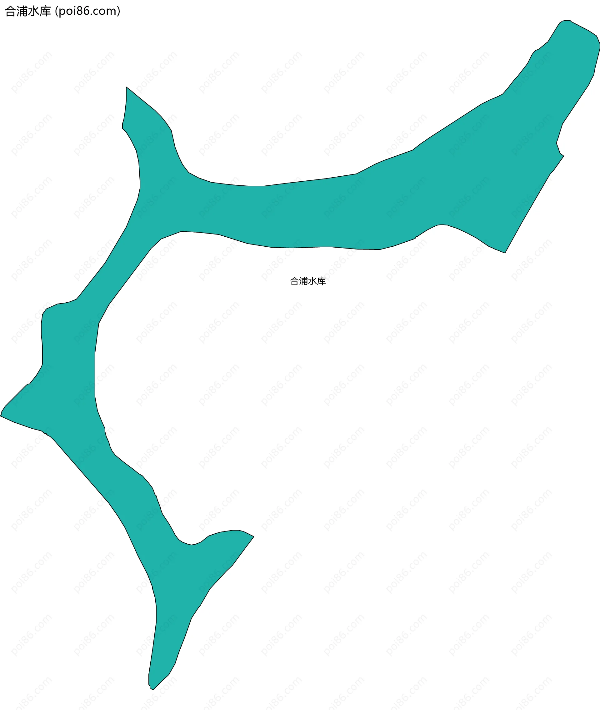合浦水库边界地图