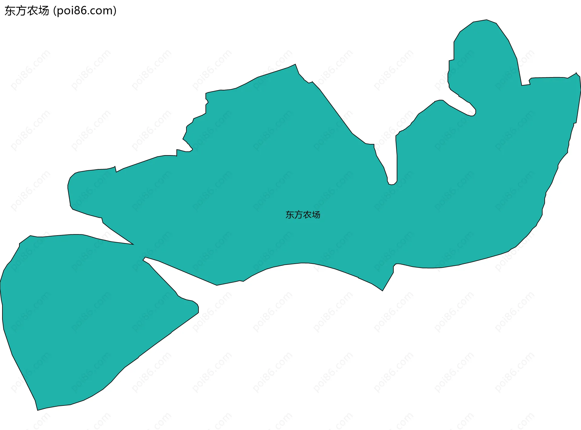 东方农场边界地图