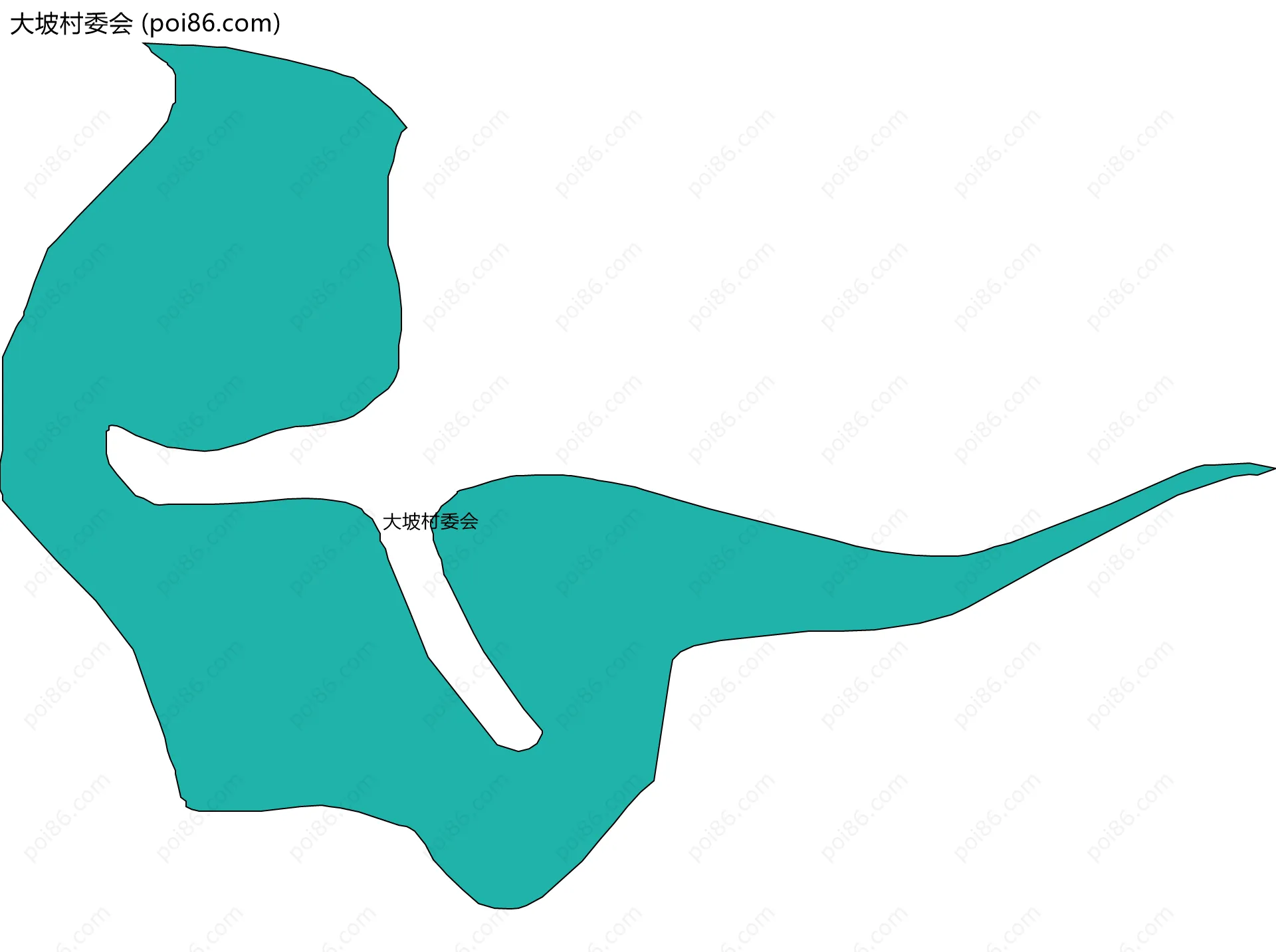 大坡村委会边界地图