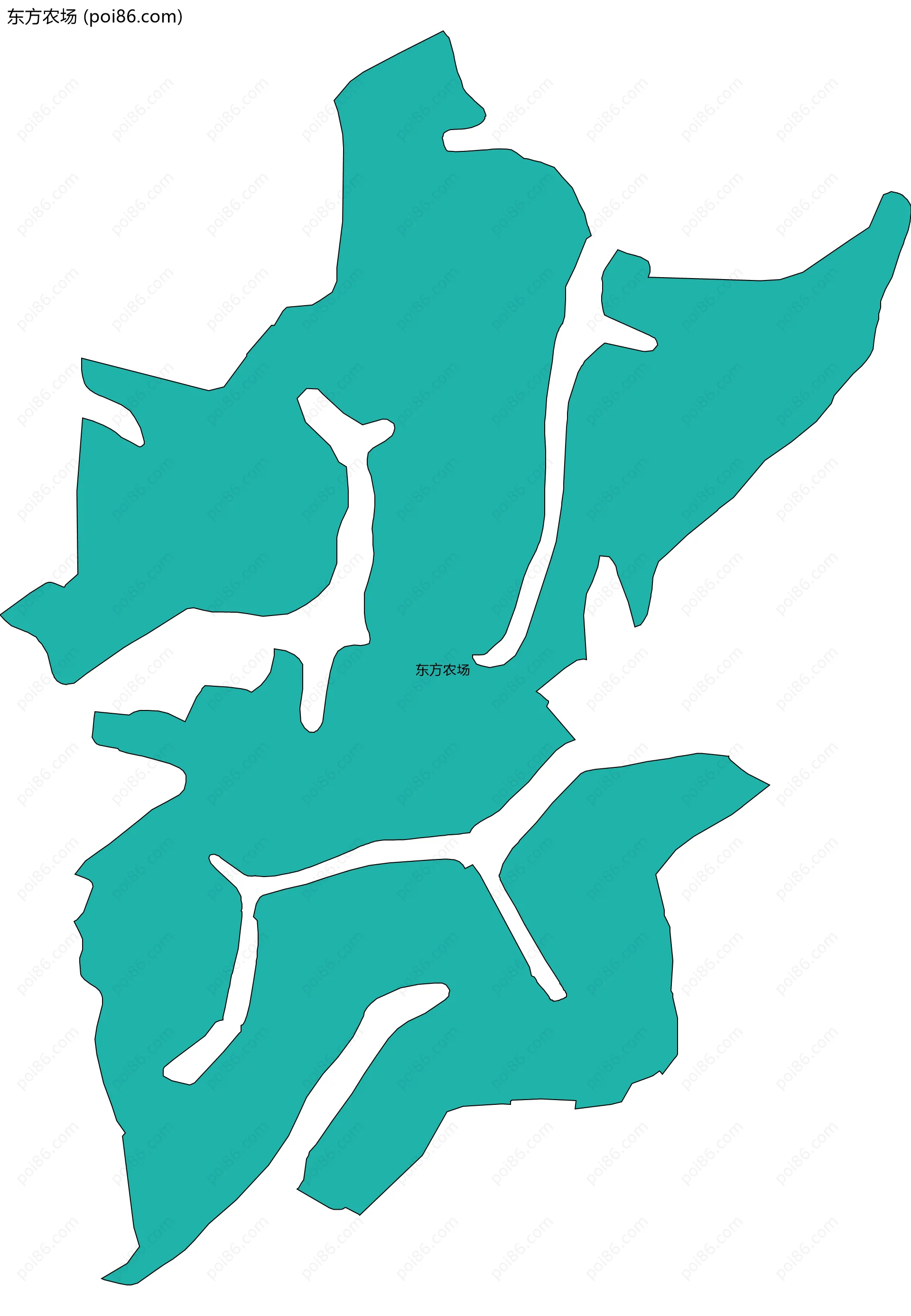 东方农场边界地图