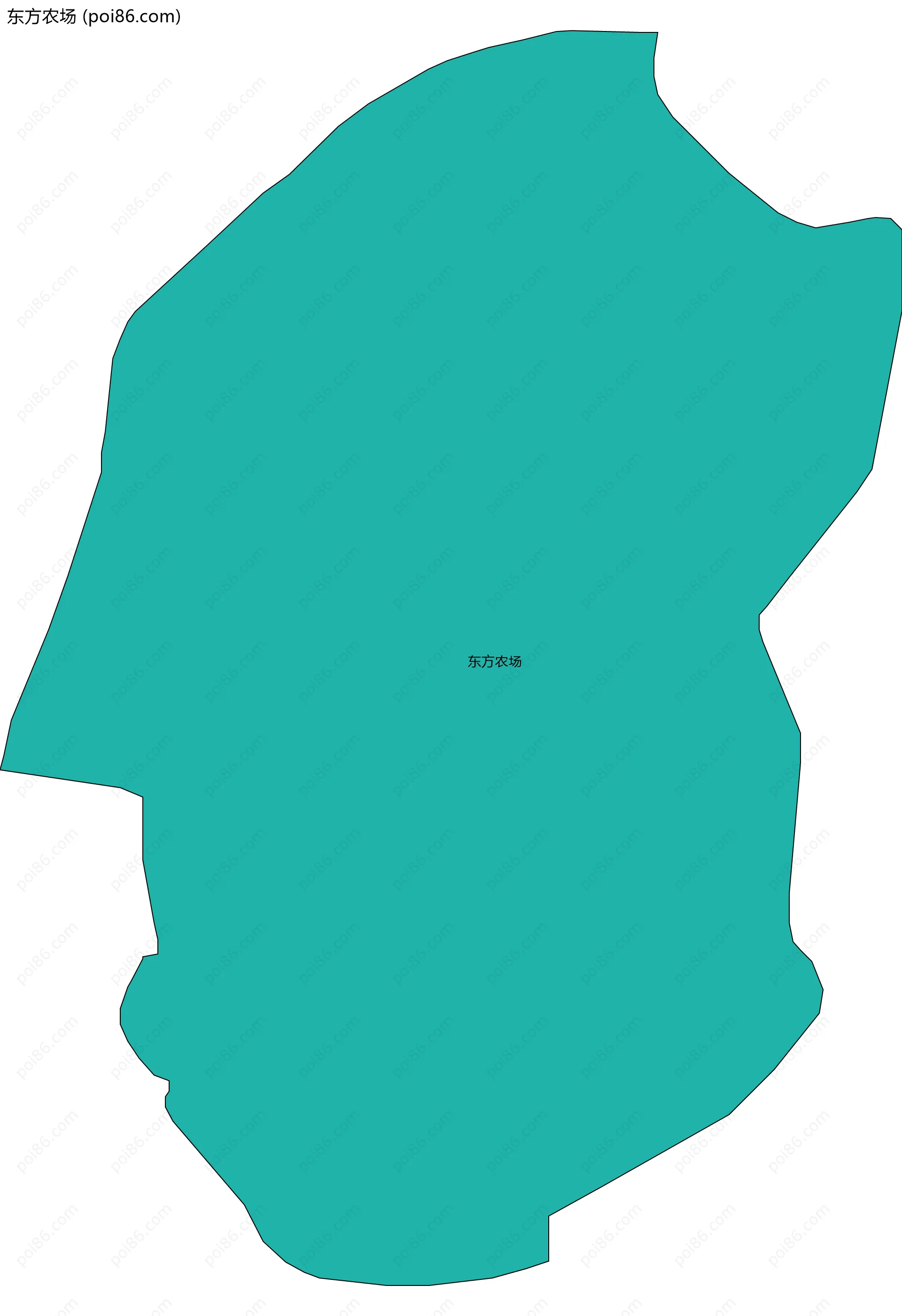 东方农场边界地图