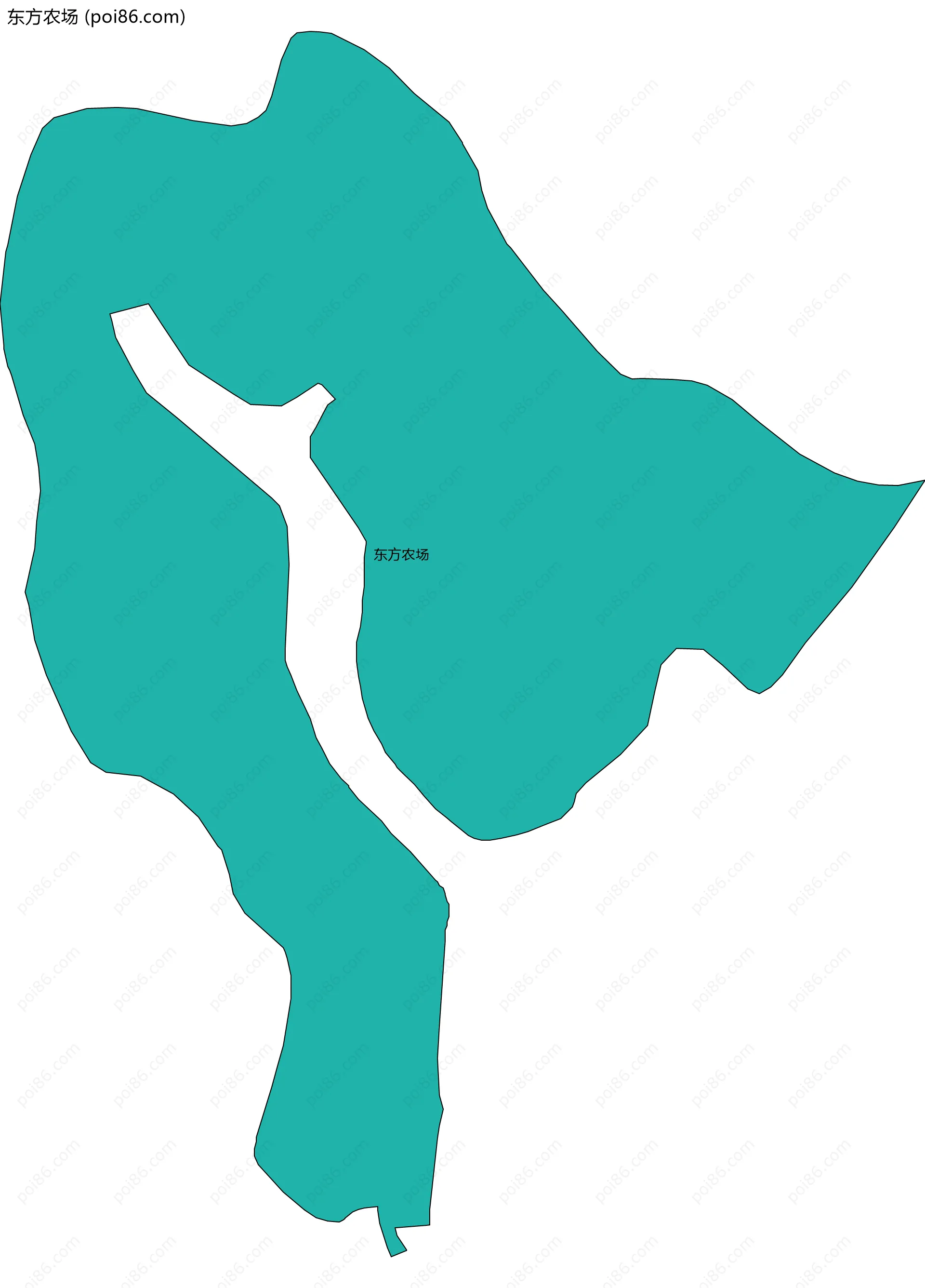 东方农场边界地图