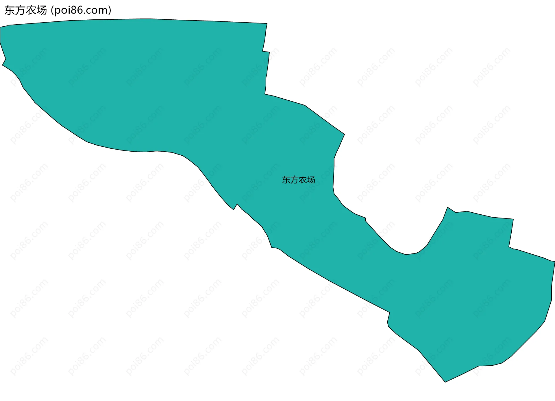 东方农场边界地图