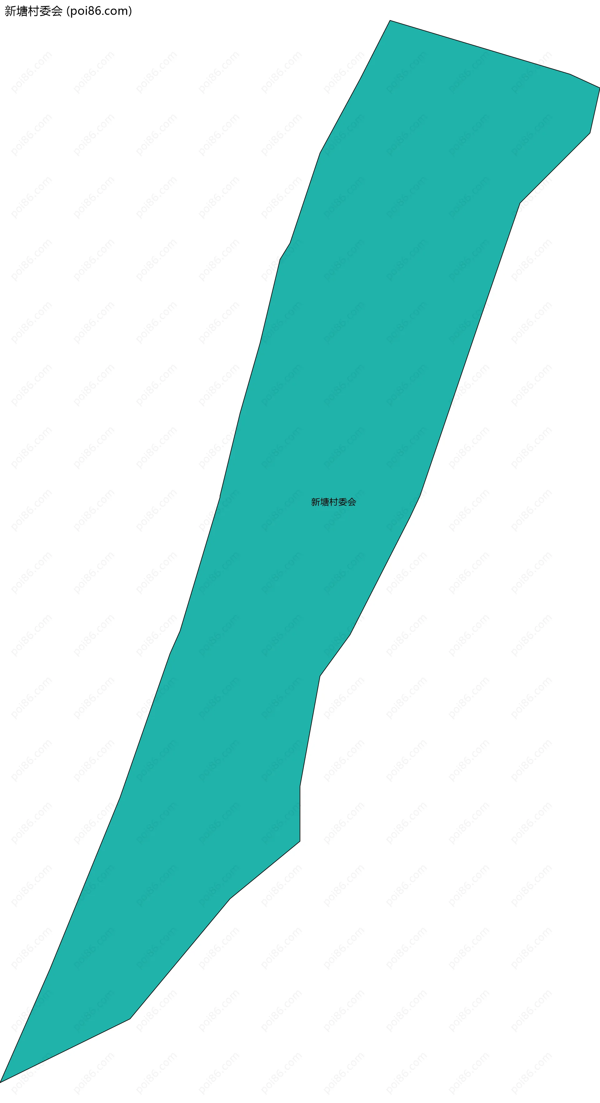 新塘村委会边界地图