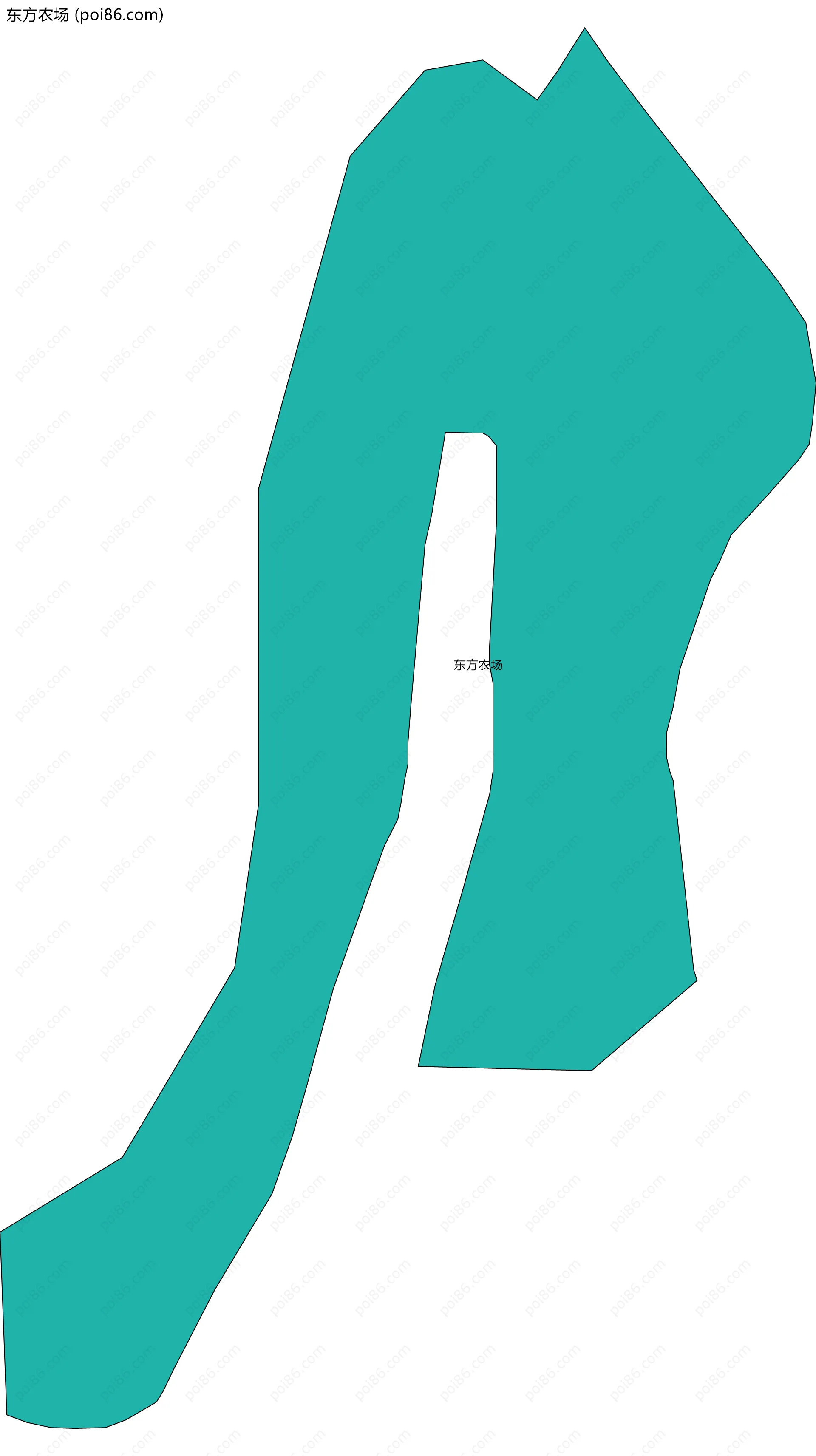 东方农场边界地图