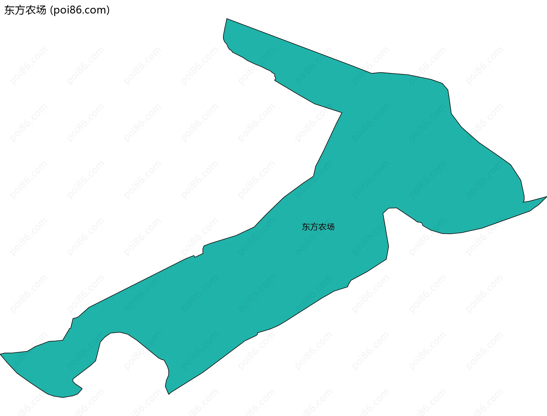 东方农场边界地图