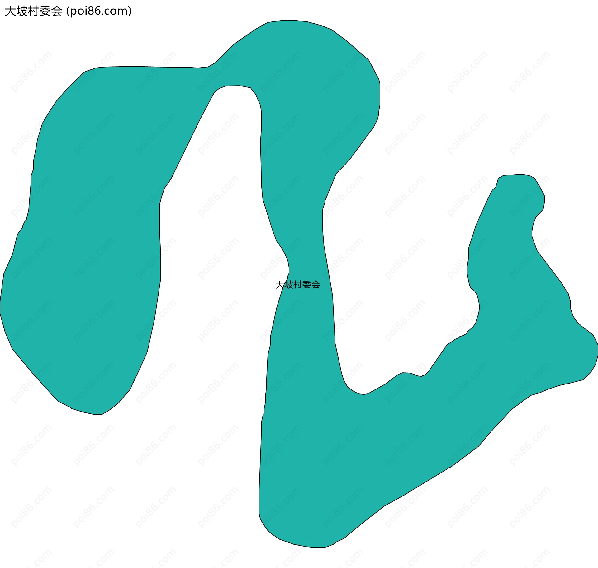 大坡村委会边界地图