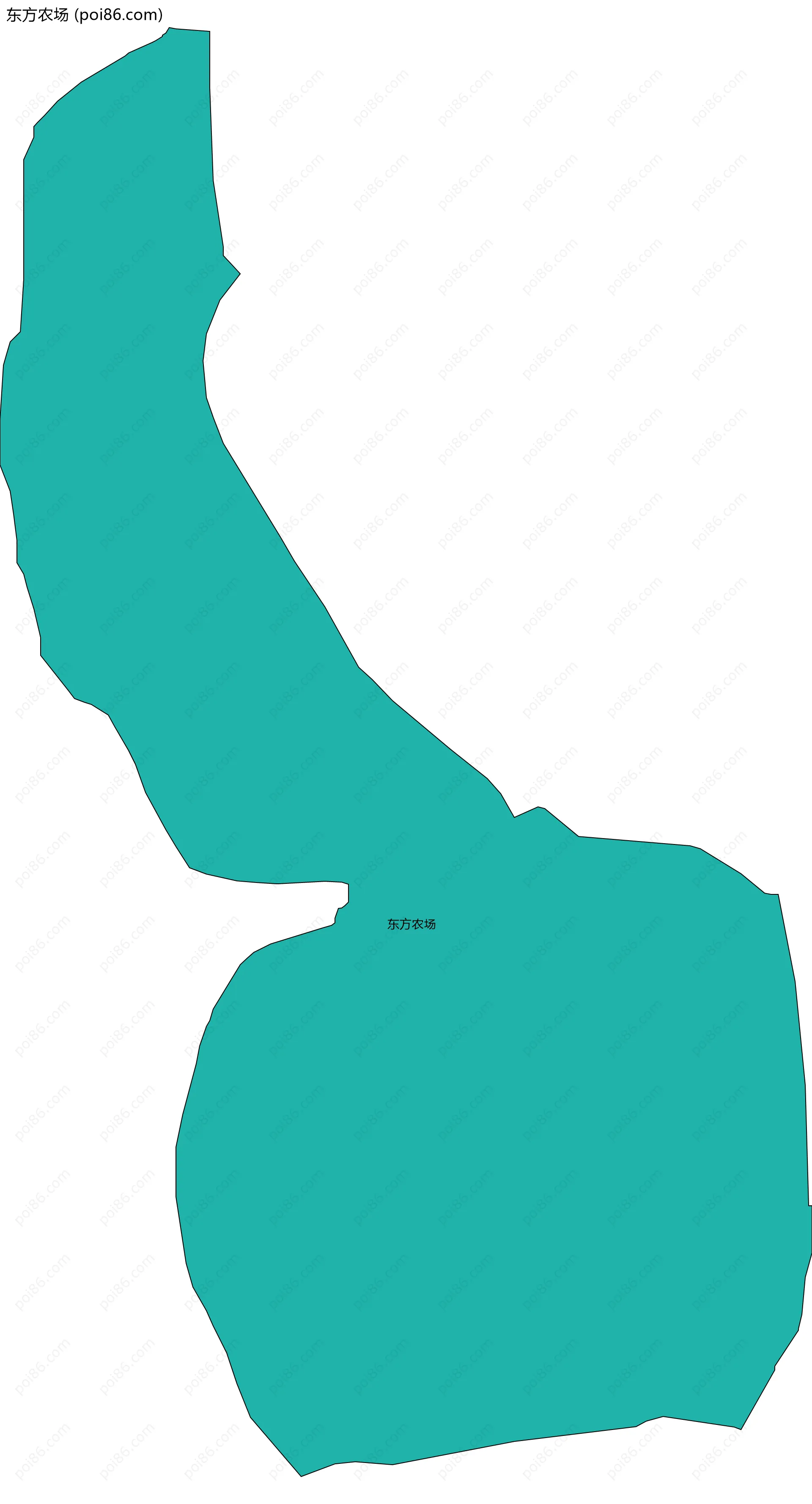 东方农场边界地图