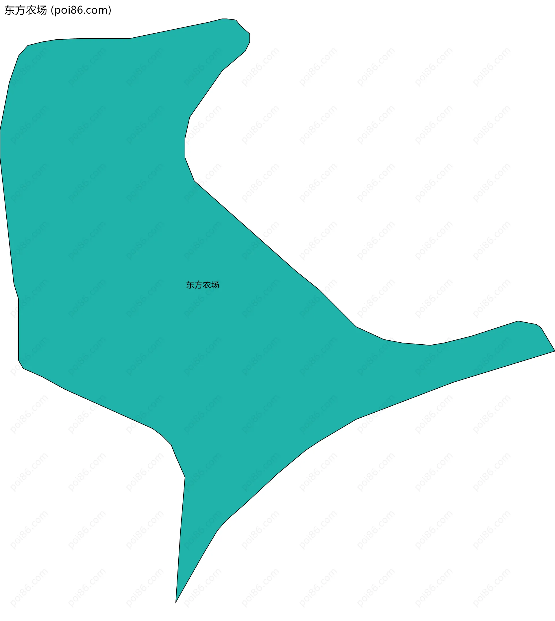 东方农场边界地图