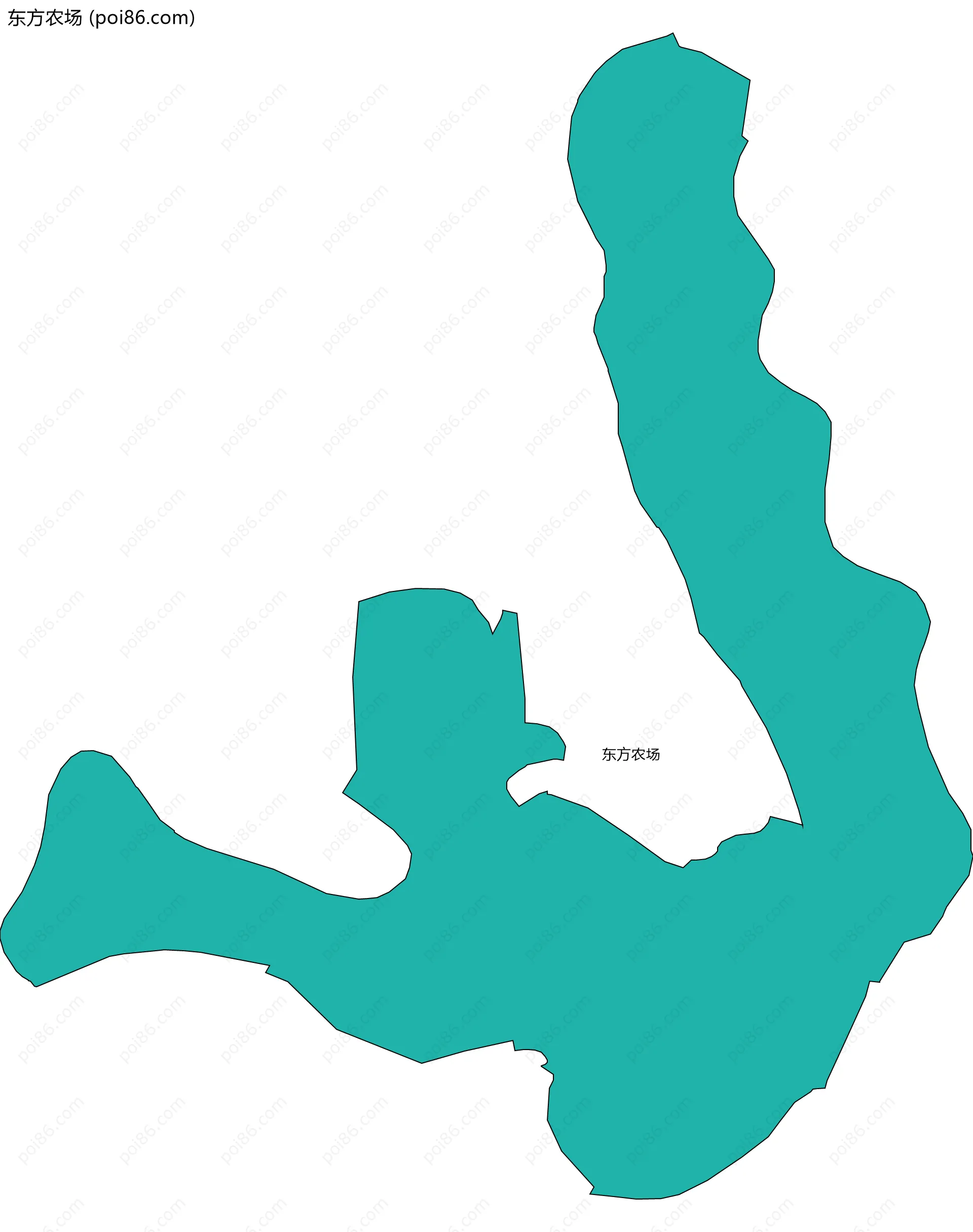 东方农场边界地图