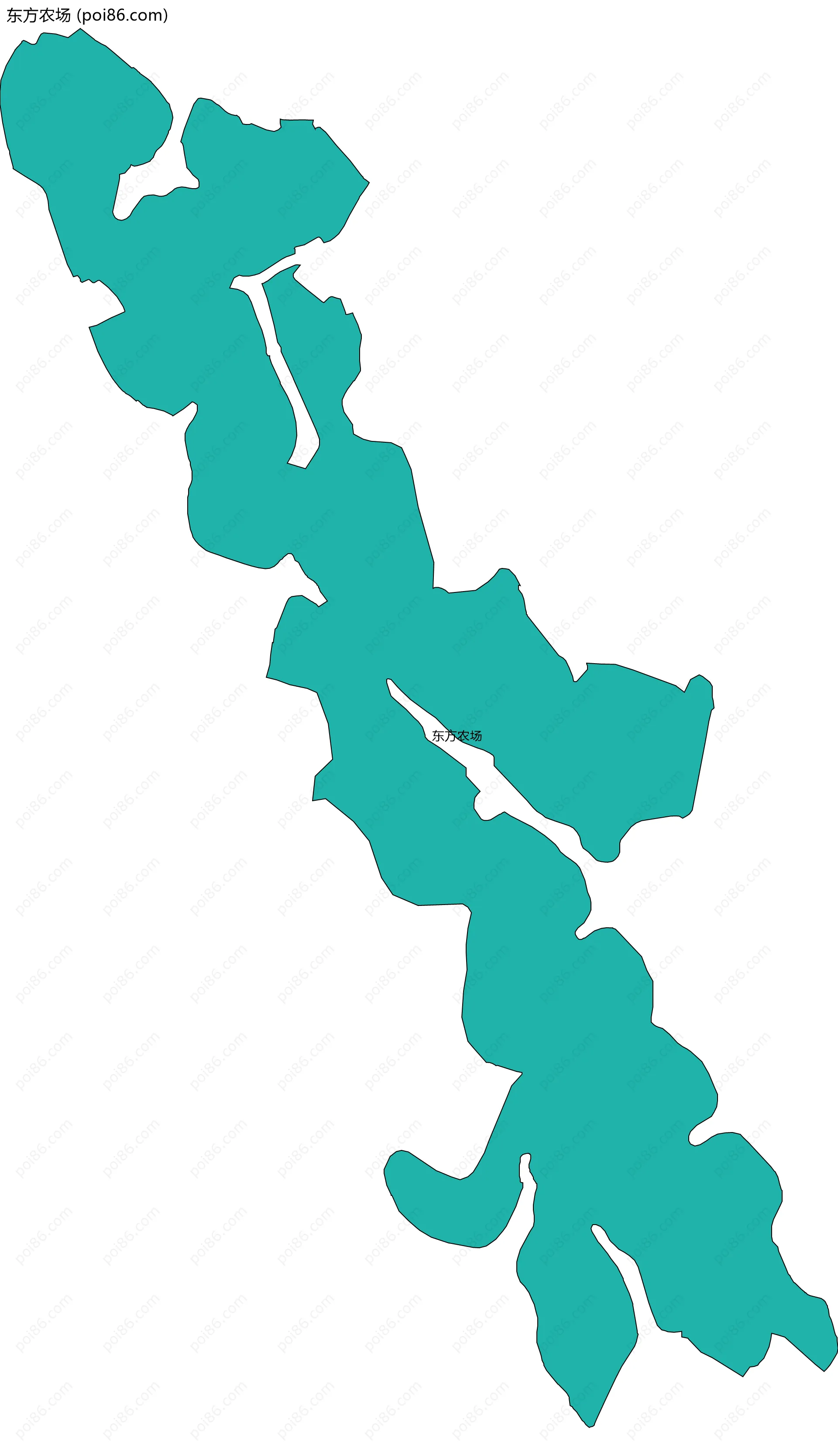 东方农场边界地图