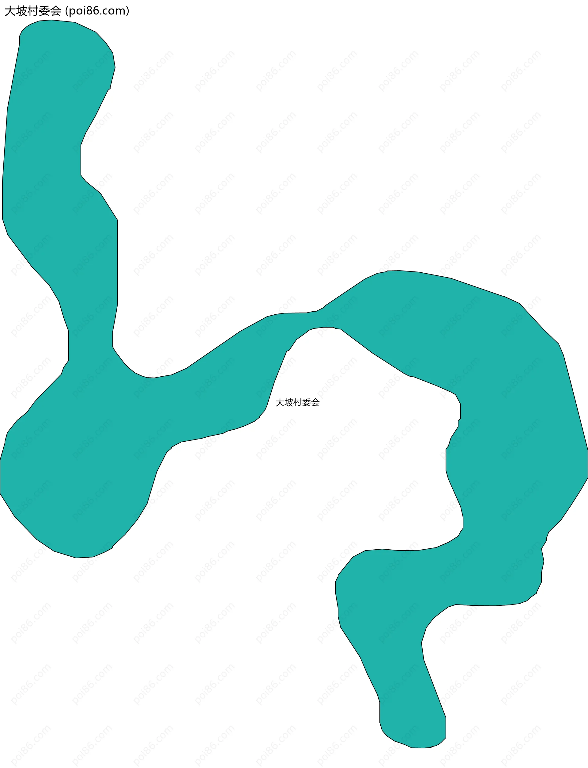 大坡村委会边界地图