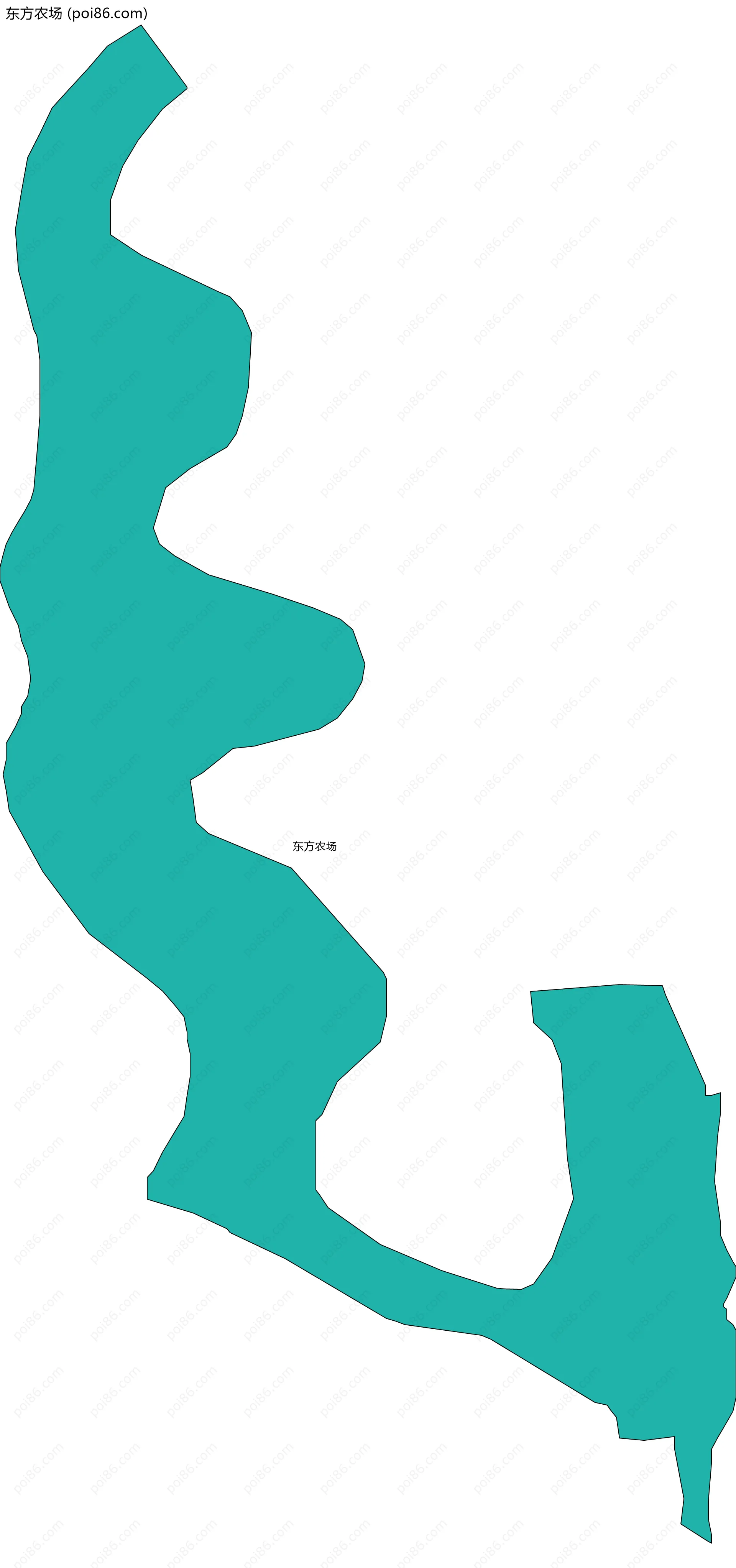 东方农场边界地图