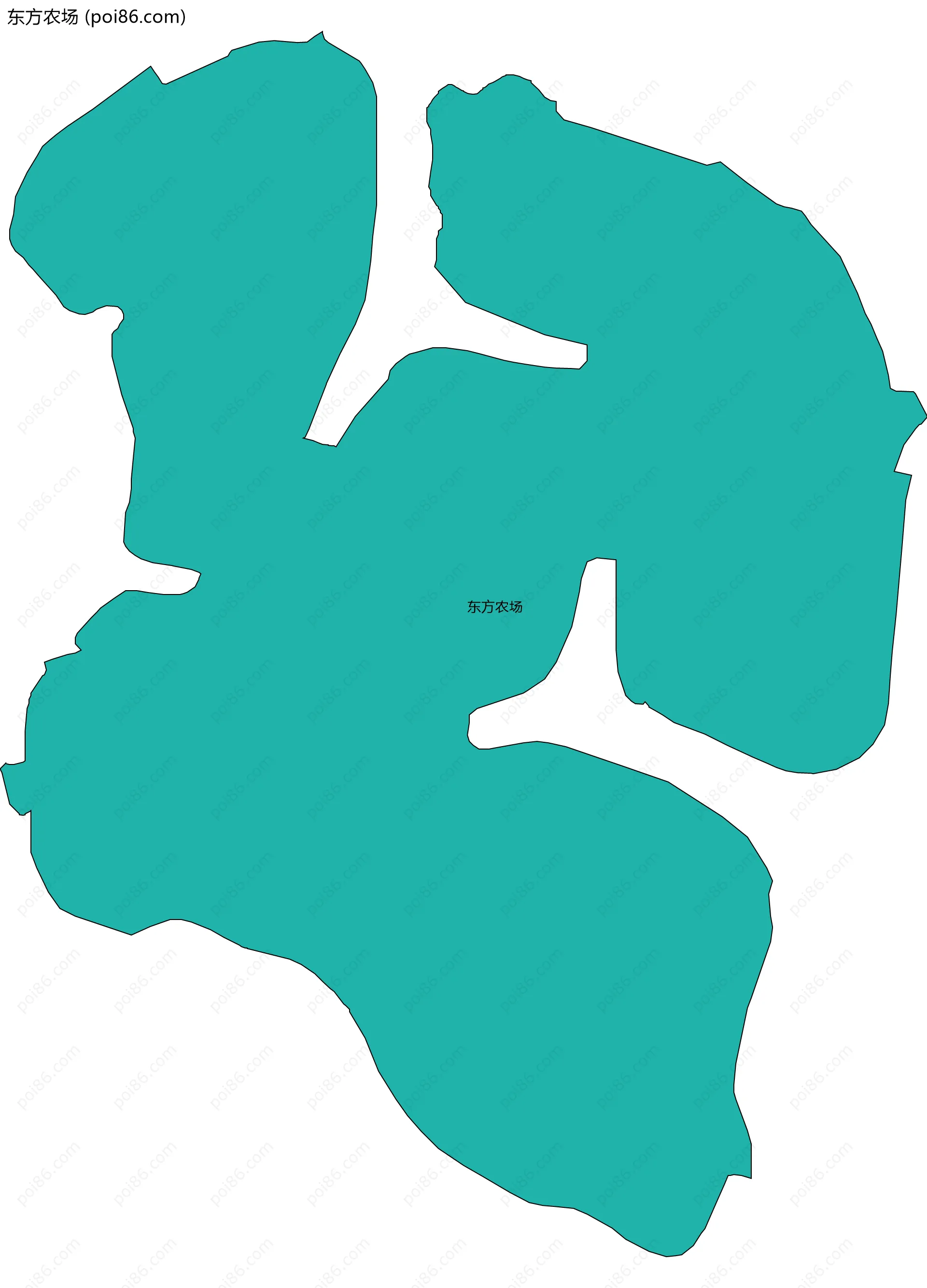 东方农场边界地图