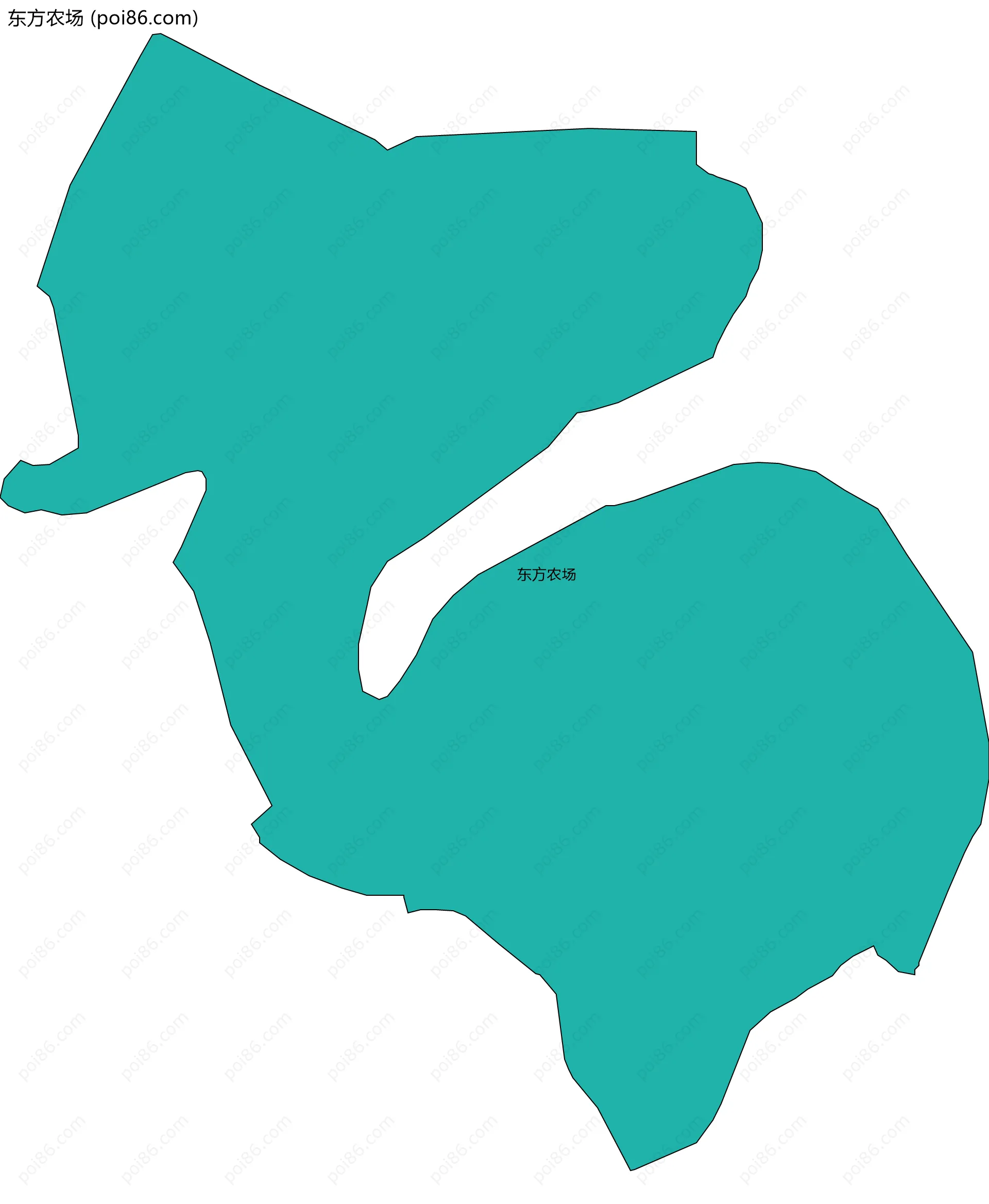 东方农场边界地图