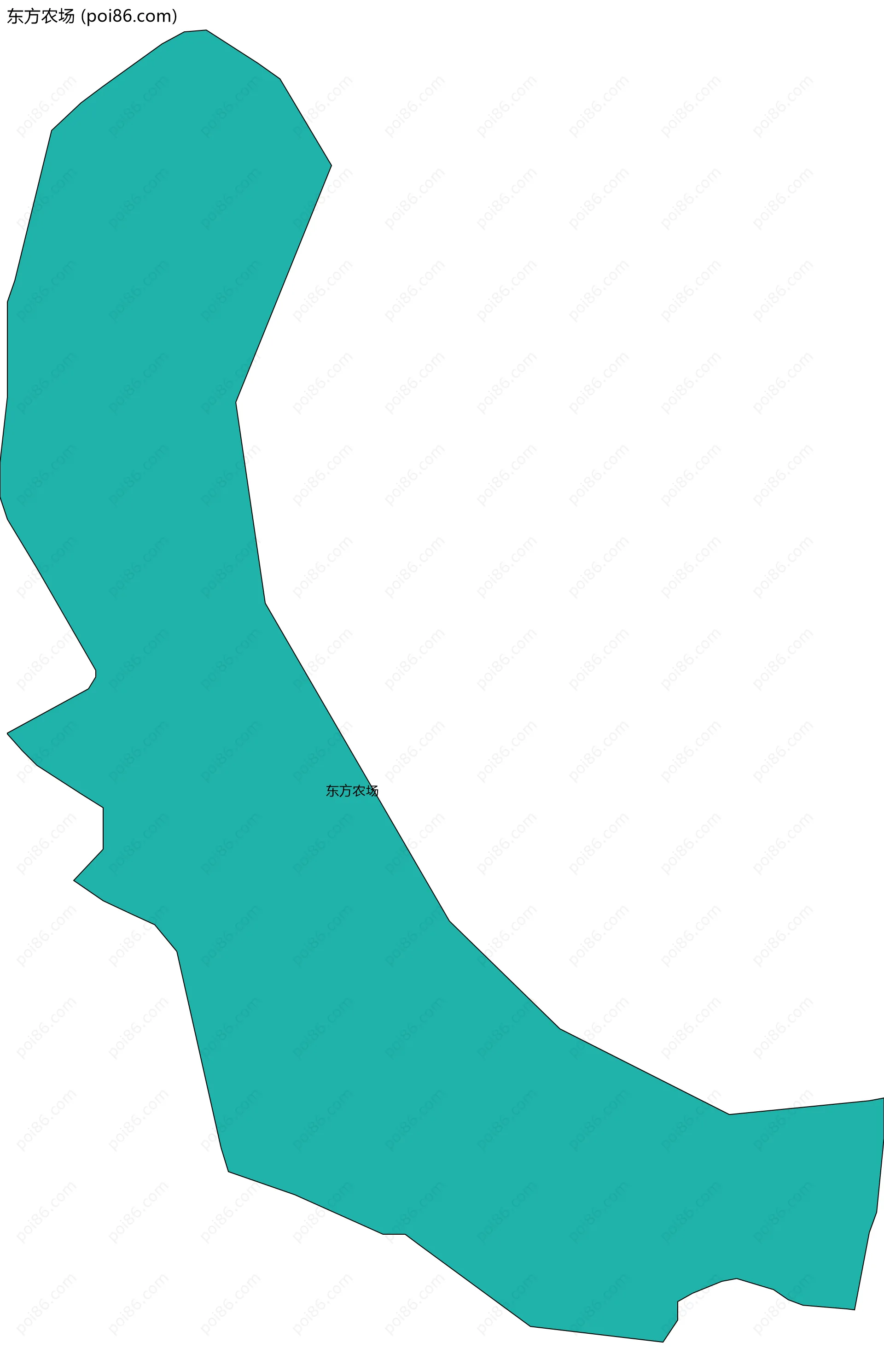 东方农场边界地图