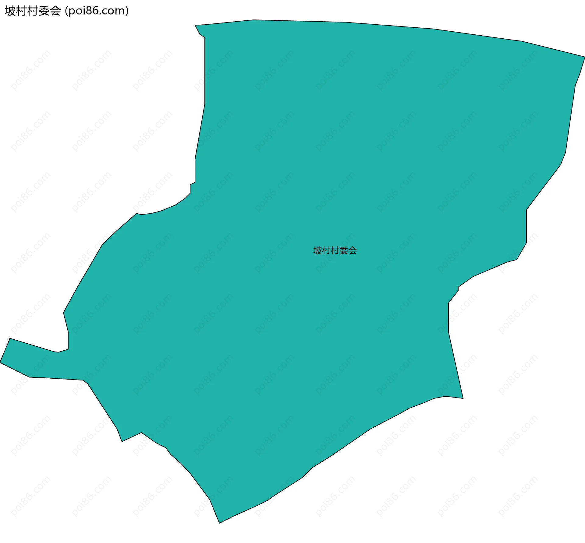 坡村村委会边界地图
