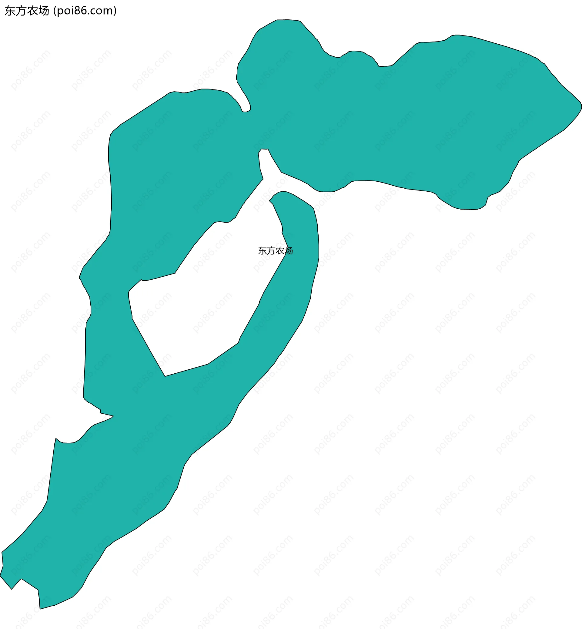 东方农场边界地图