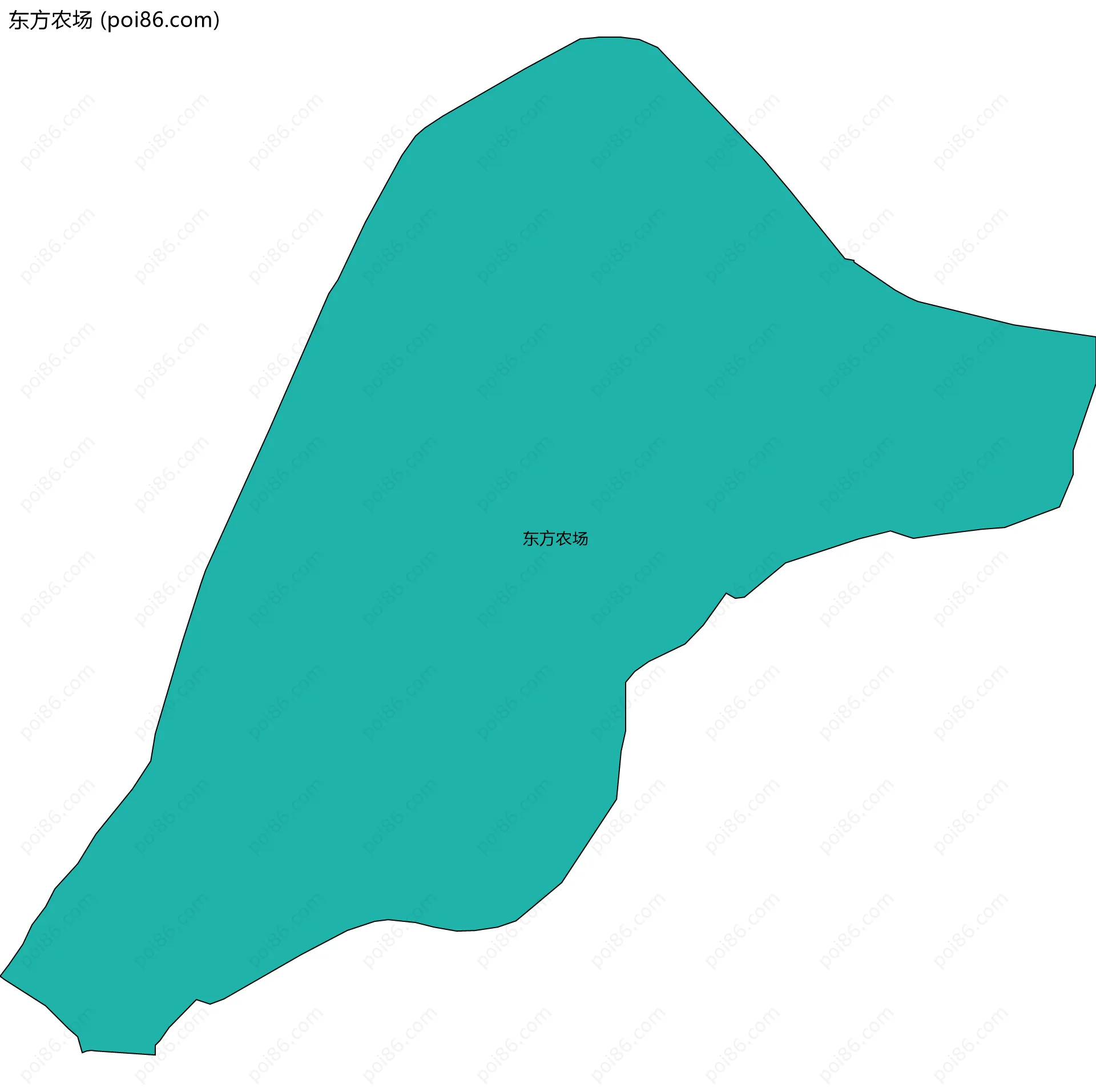 东方农场边界地图