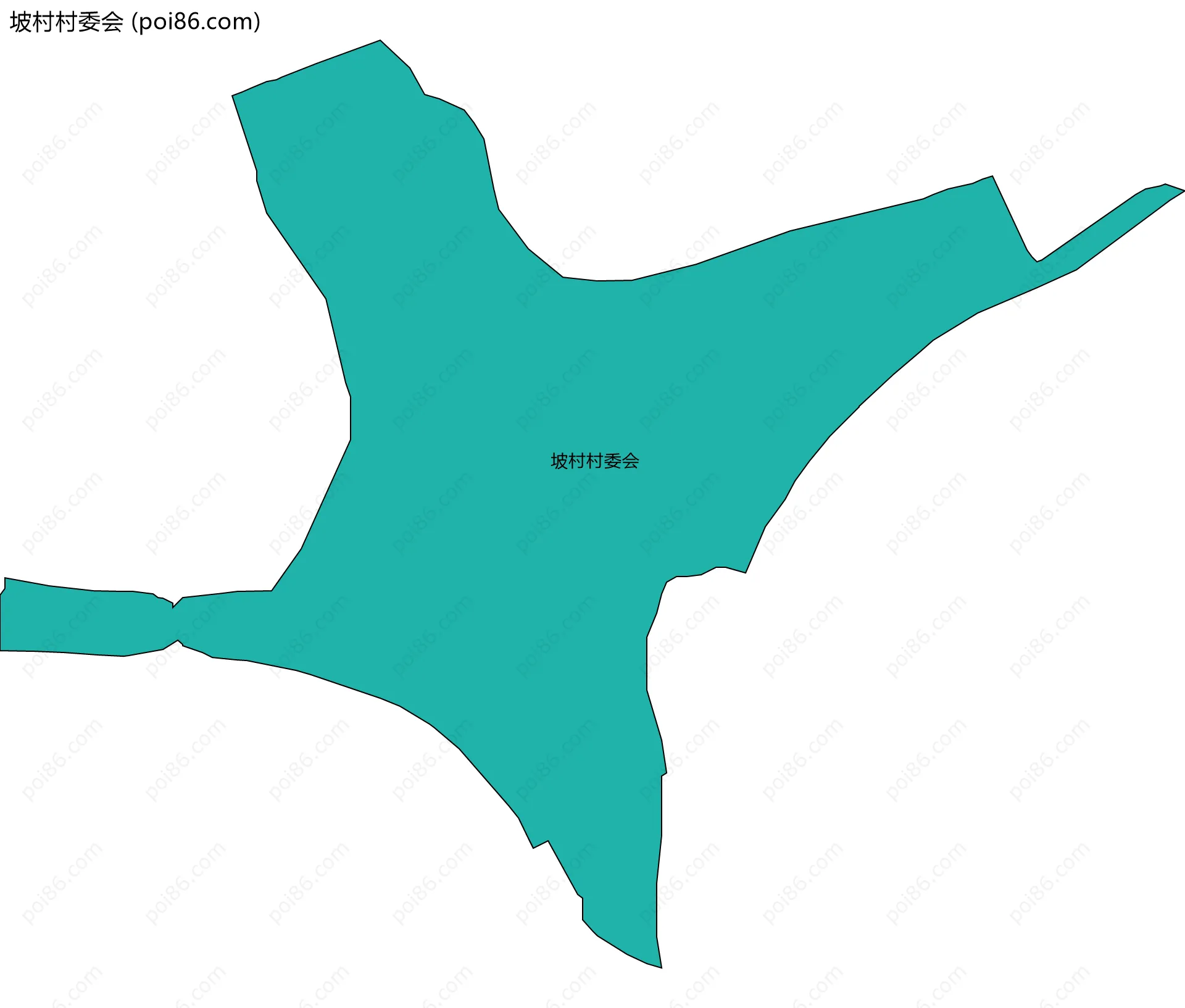 坡村村委会边界地图