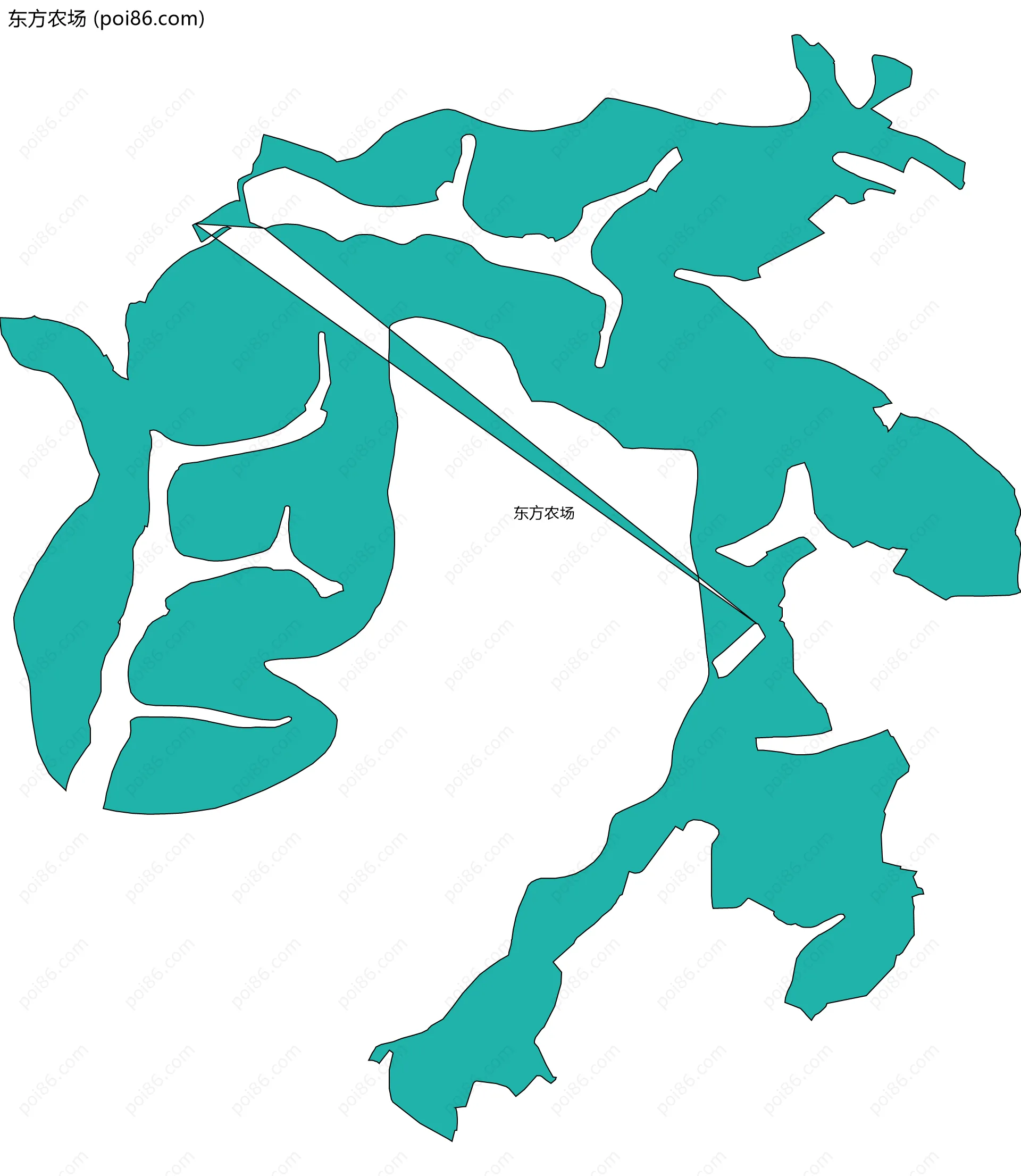 东方农场边界地图