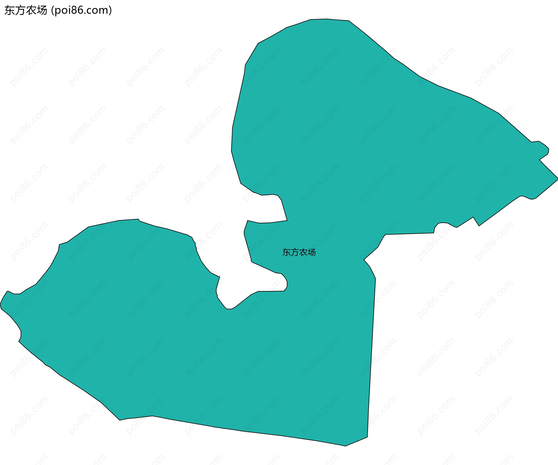 东方农场边界地图