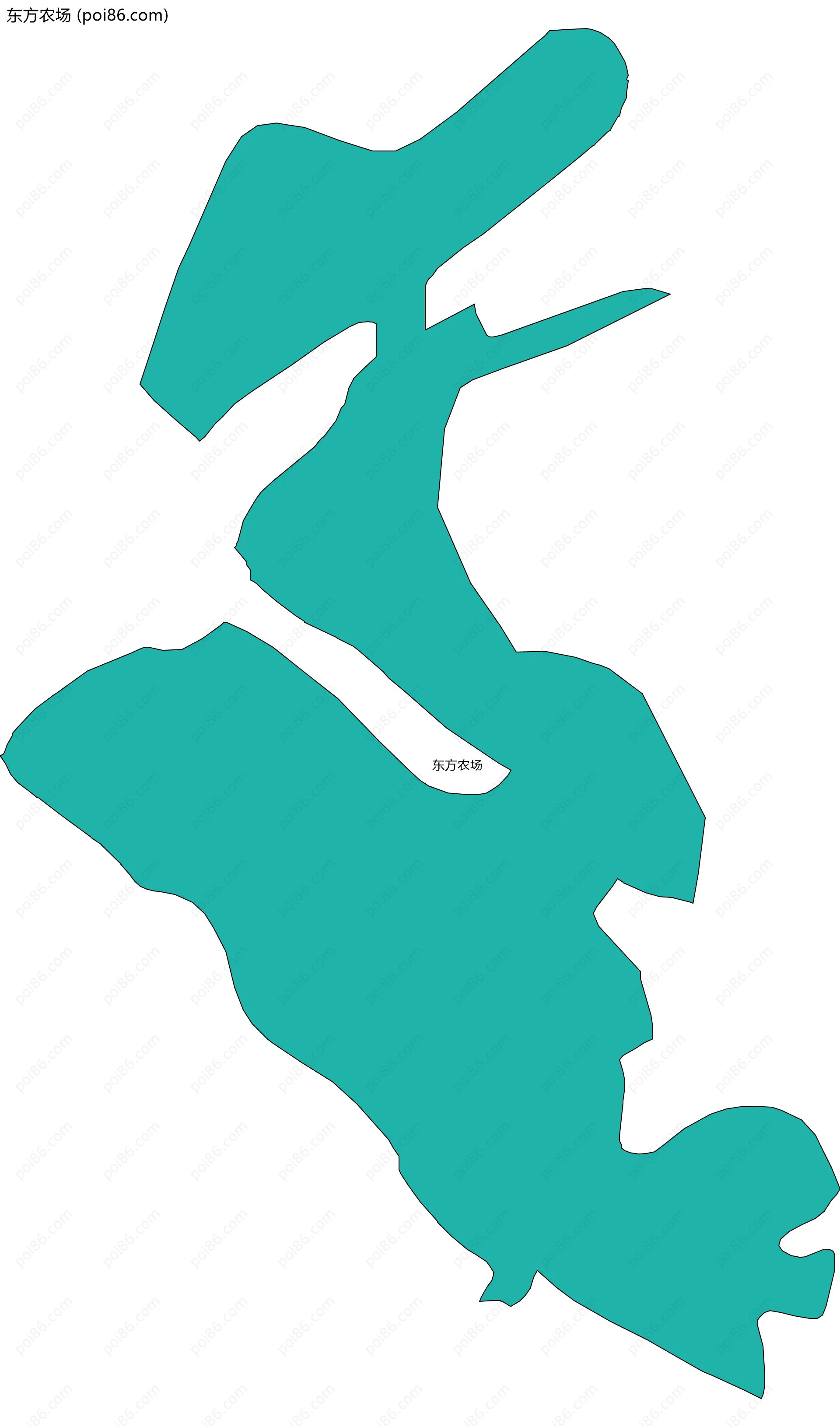 东方农场边界地图