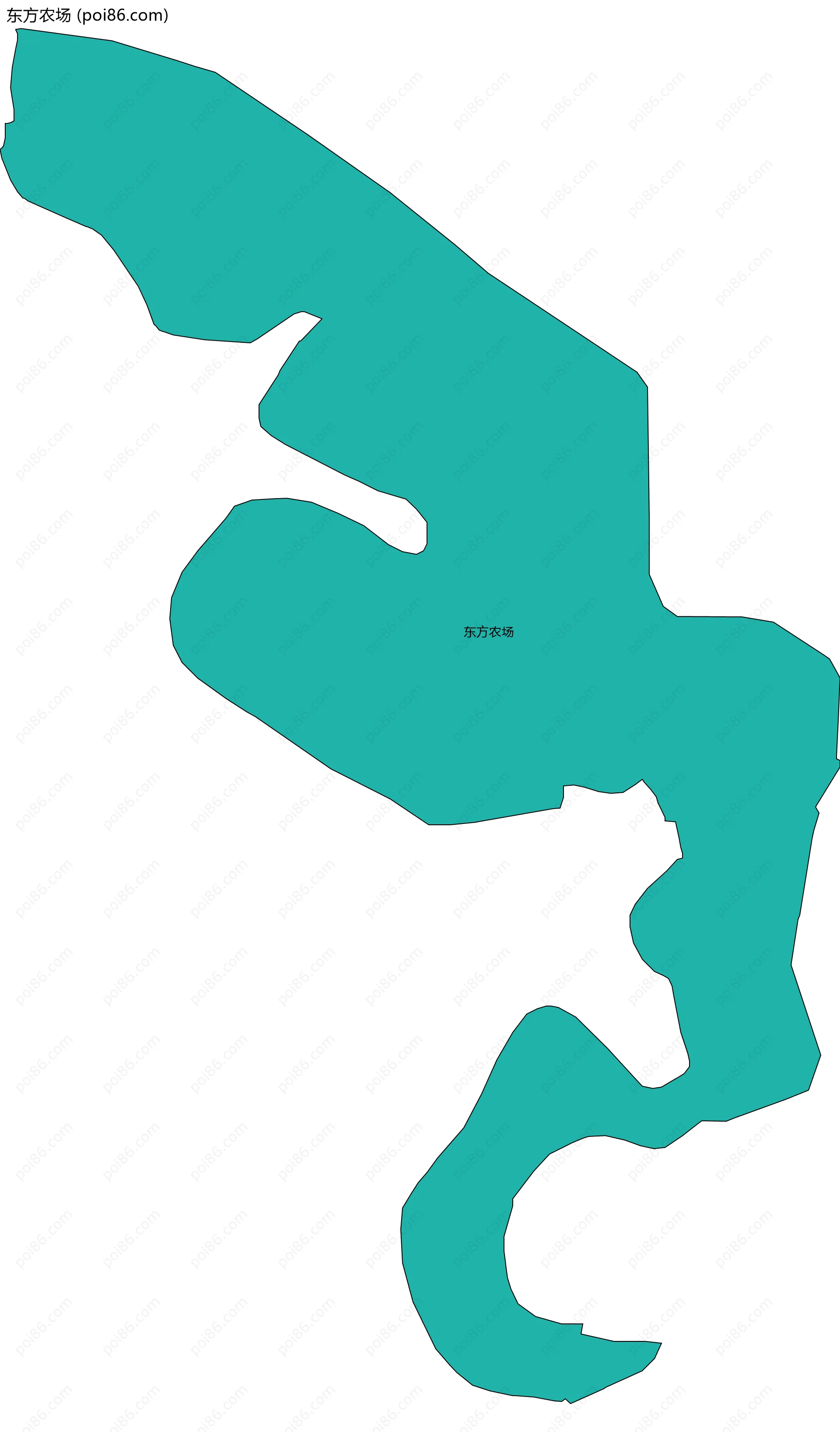 东方农场边界地图