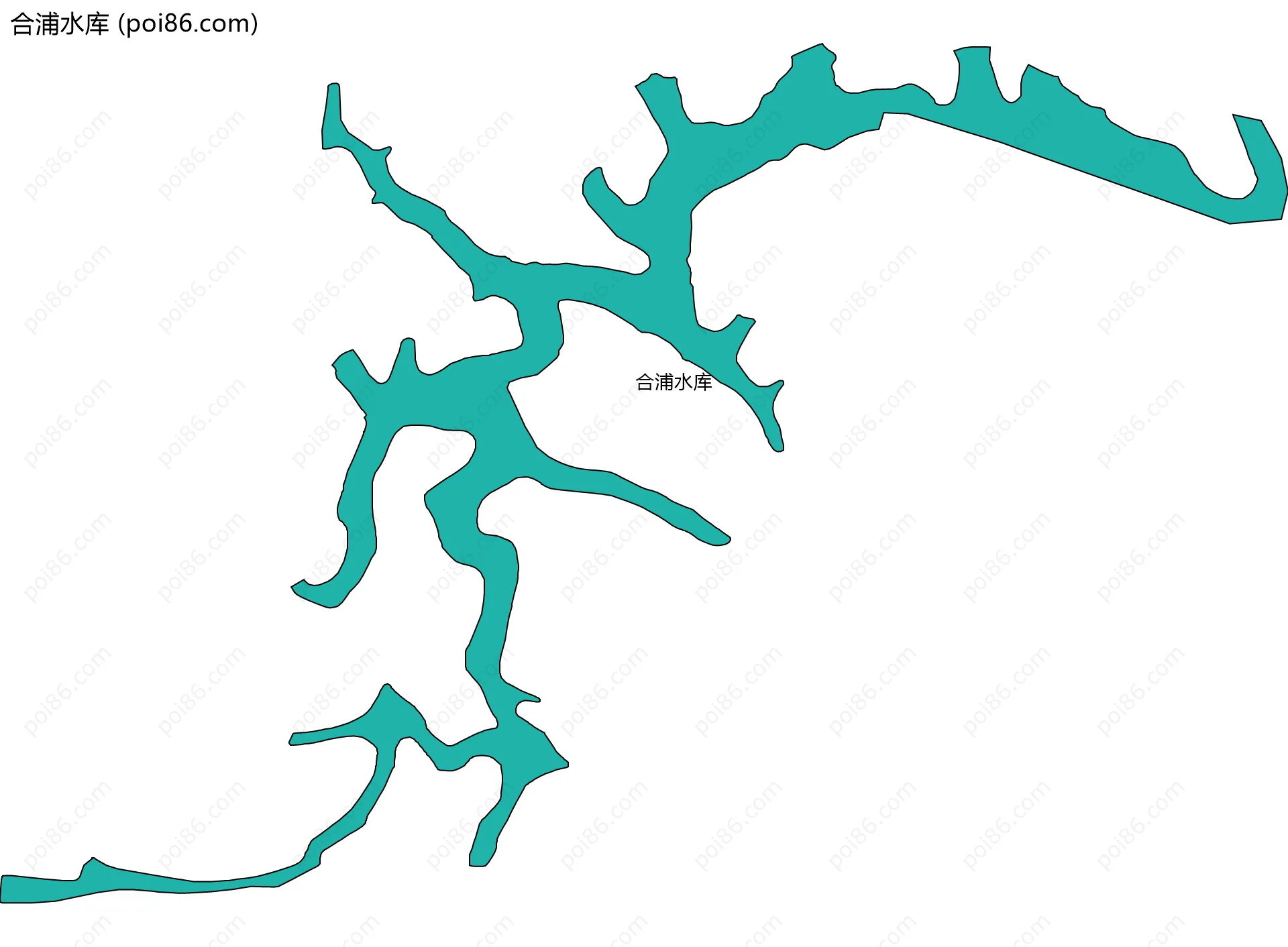 合浦水库边界地图