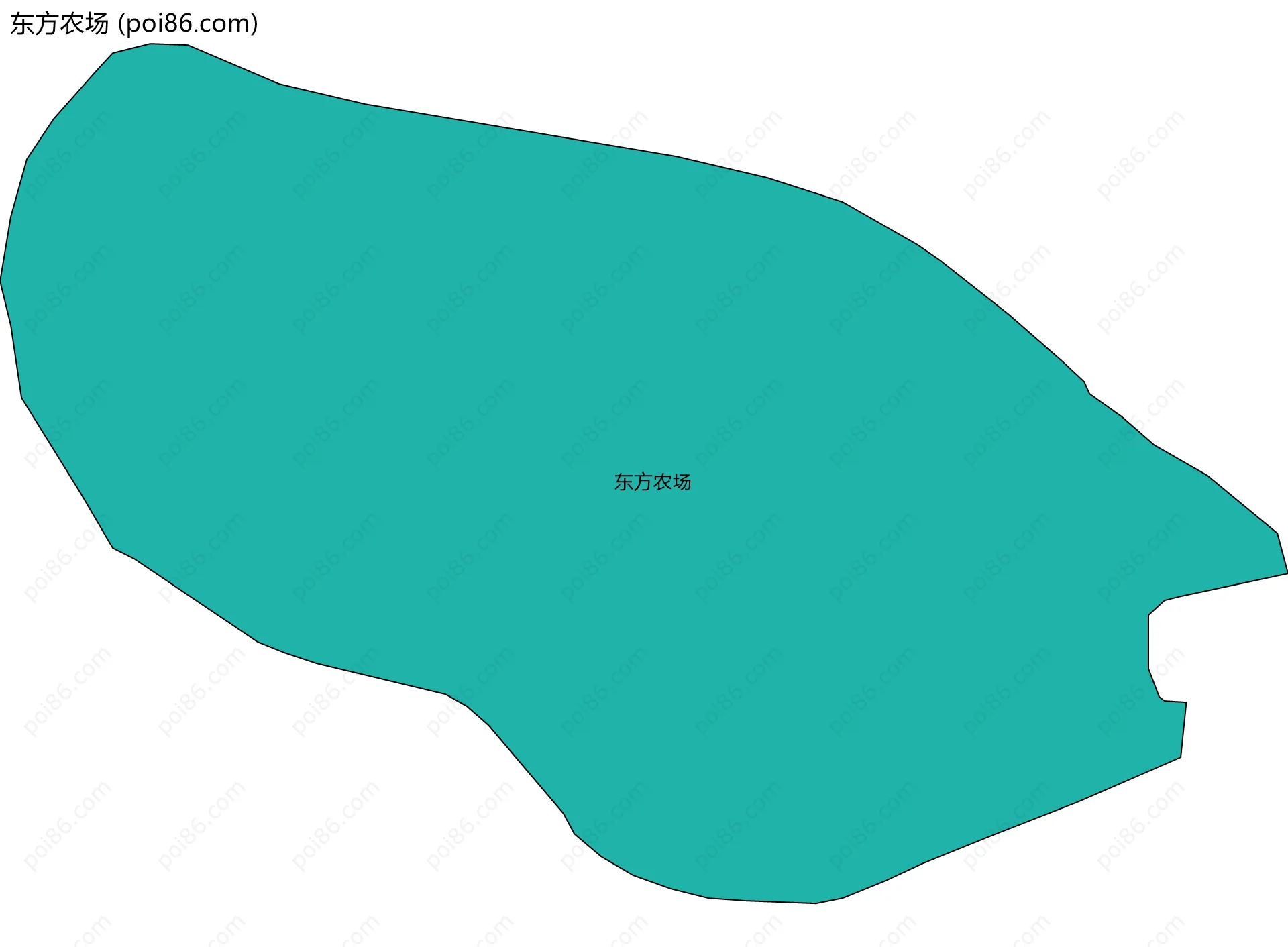 东方农场边界地图