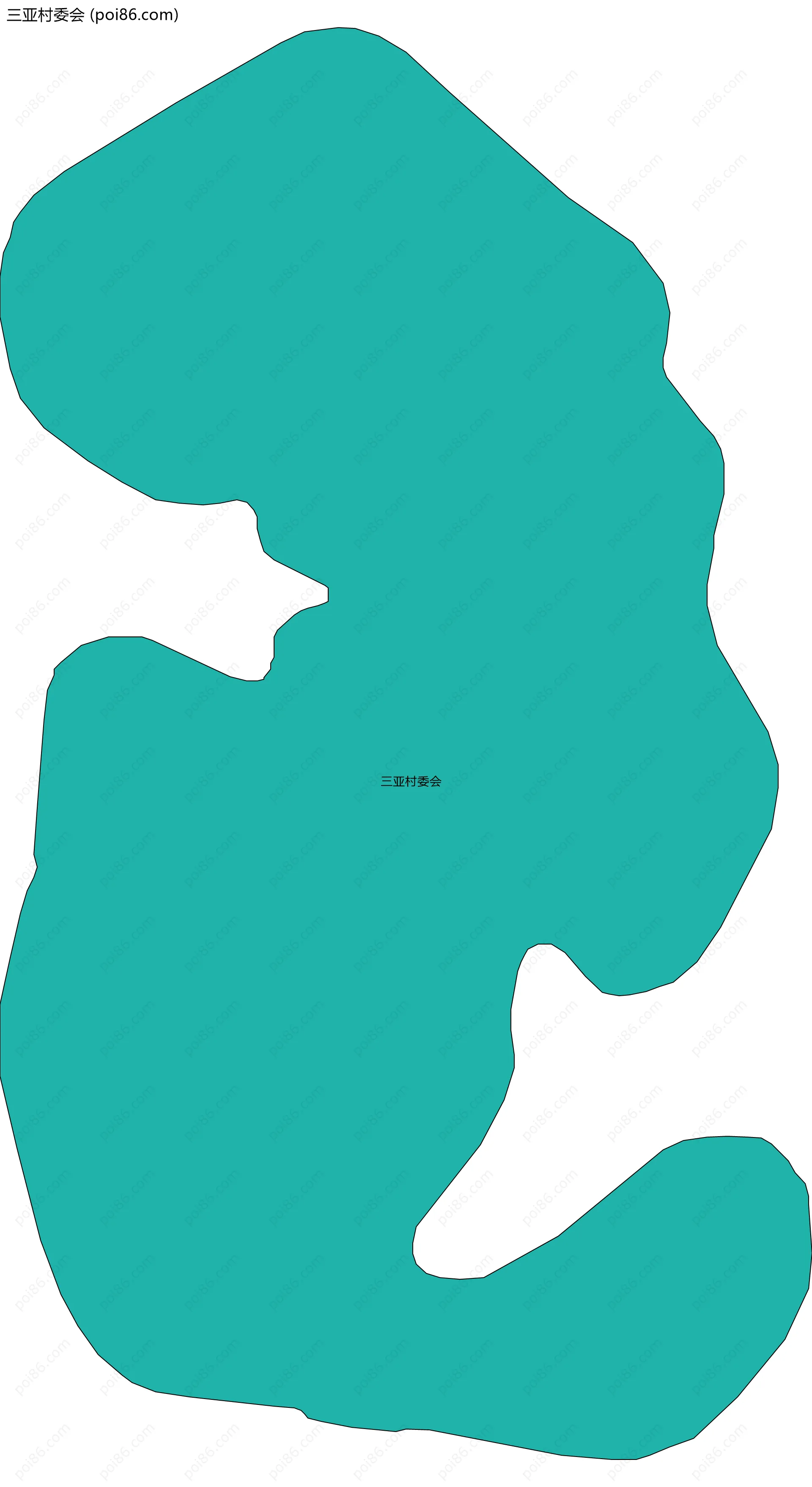 三亚村委会边界地图