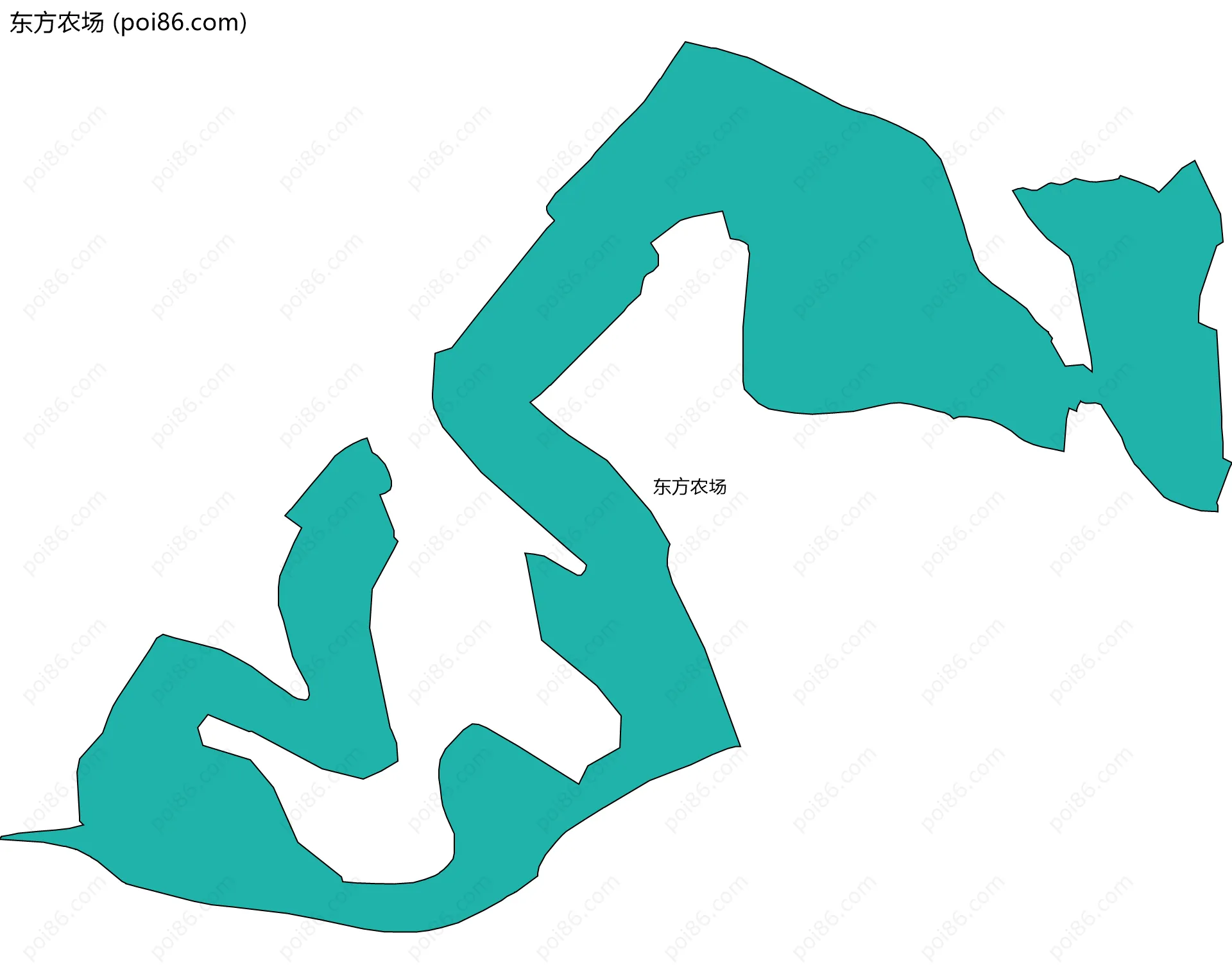 东方农场边界地图