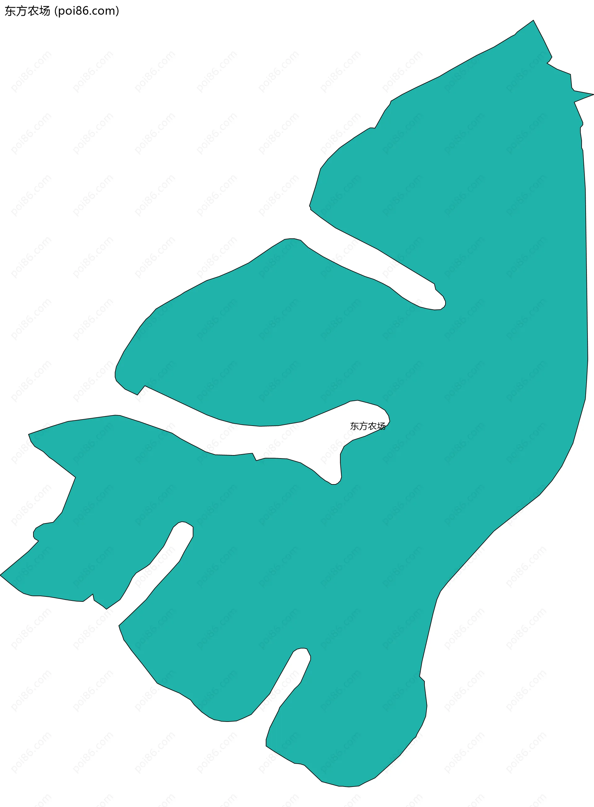 东方农场边界地图