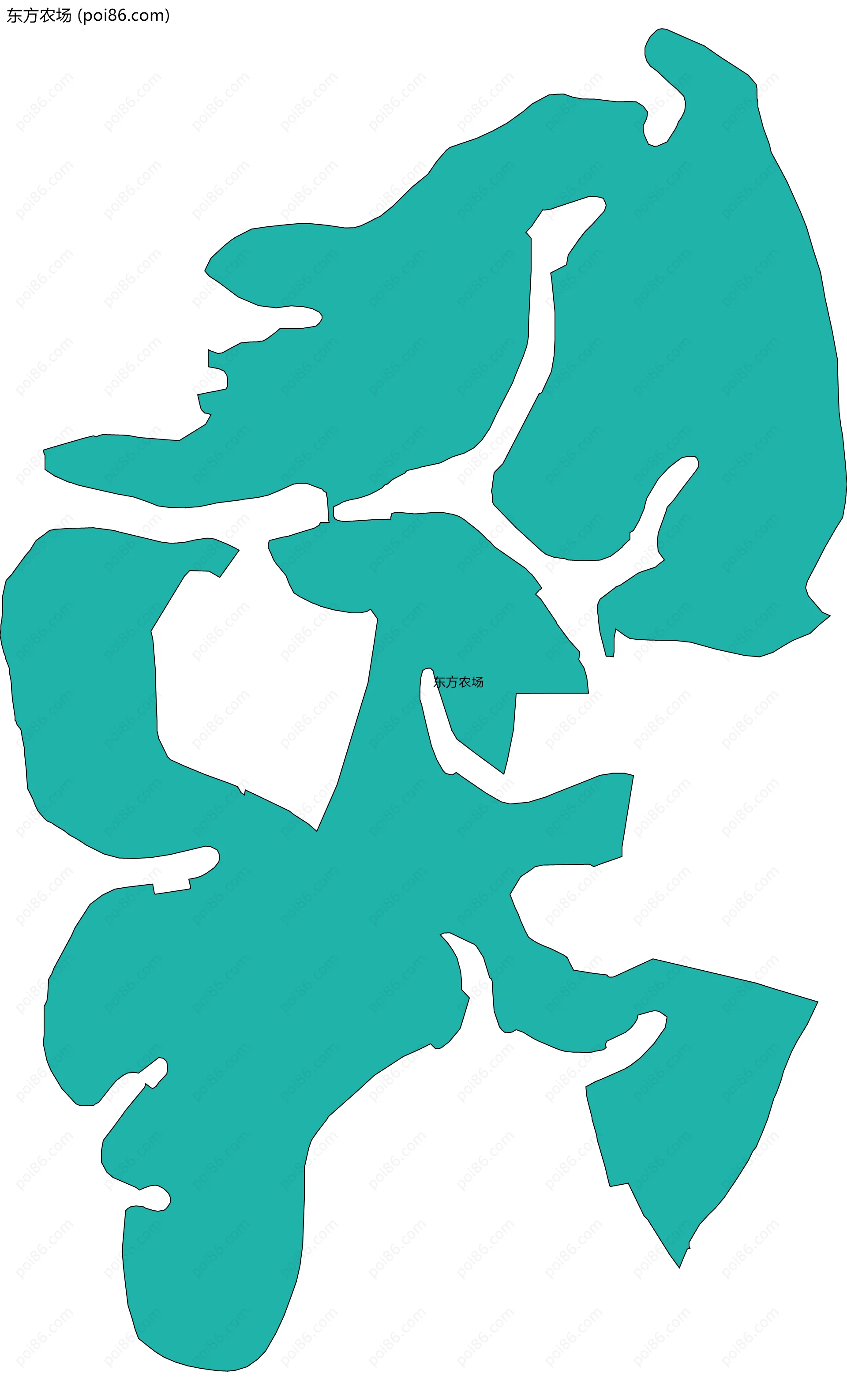 东方农场边界地图