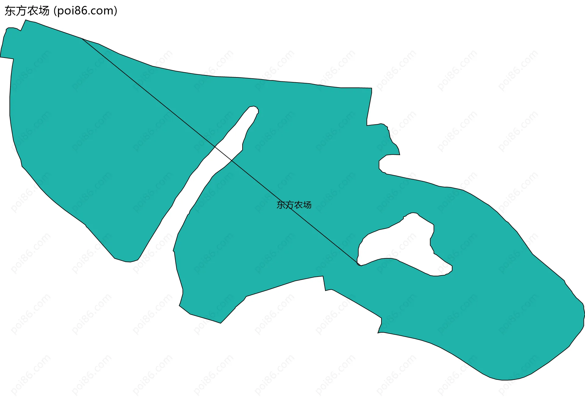 东方农场边界地图