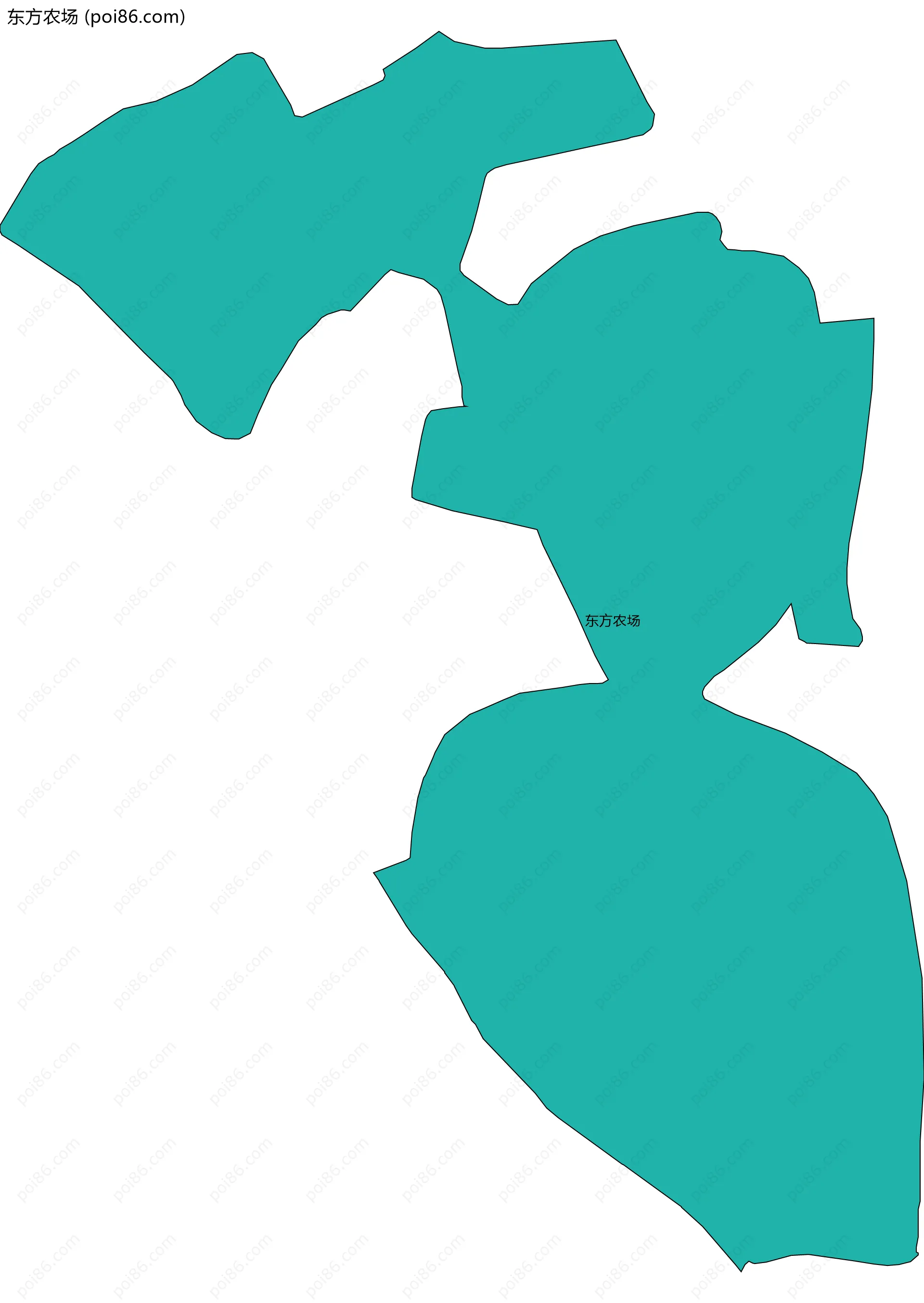 东方农场边界地图