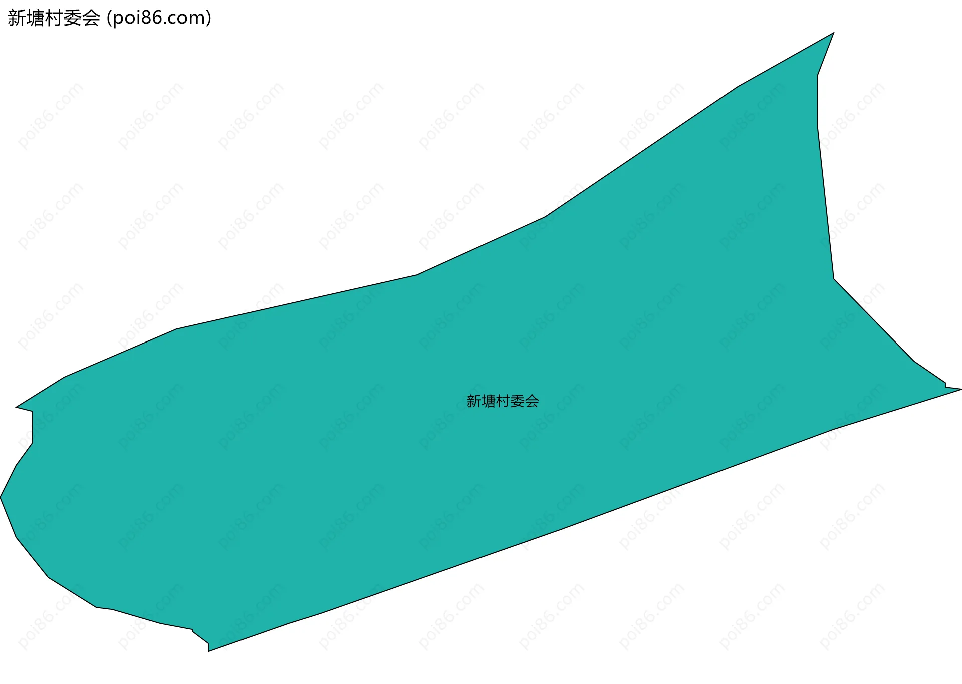 新塘村委会边界地图