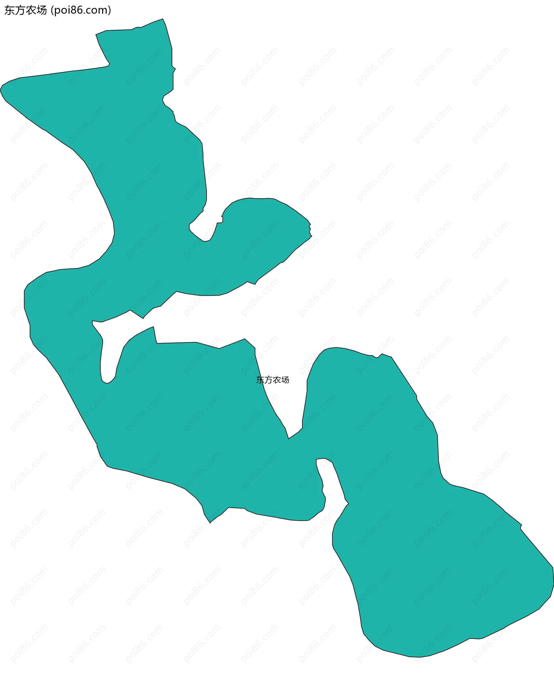 东方农场边界地图