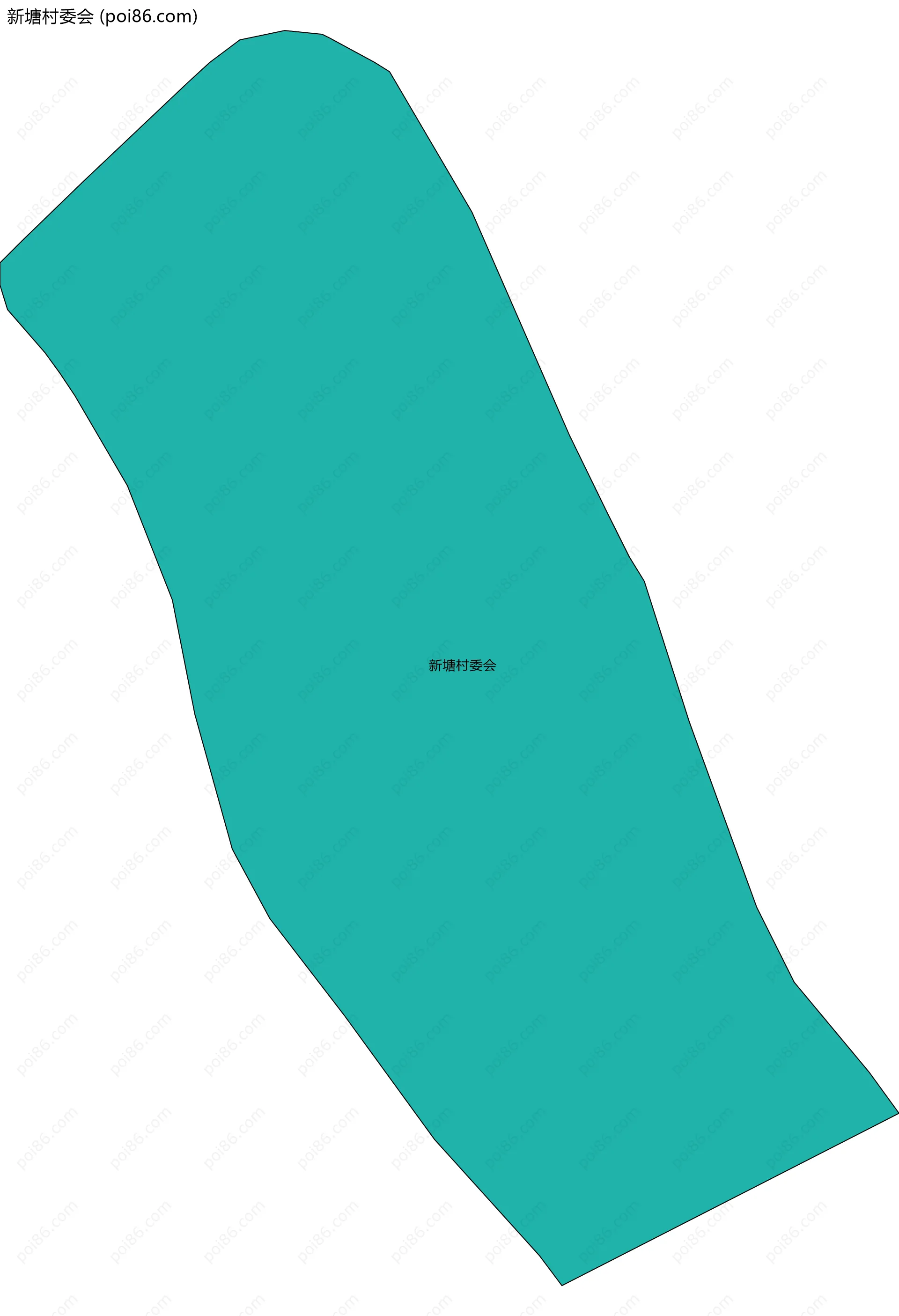 新塘村委会边界地图