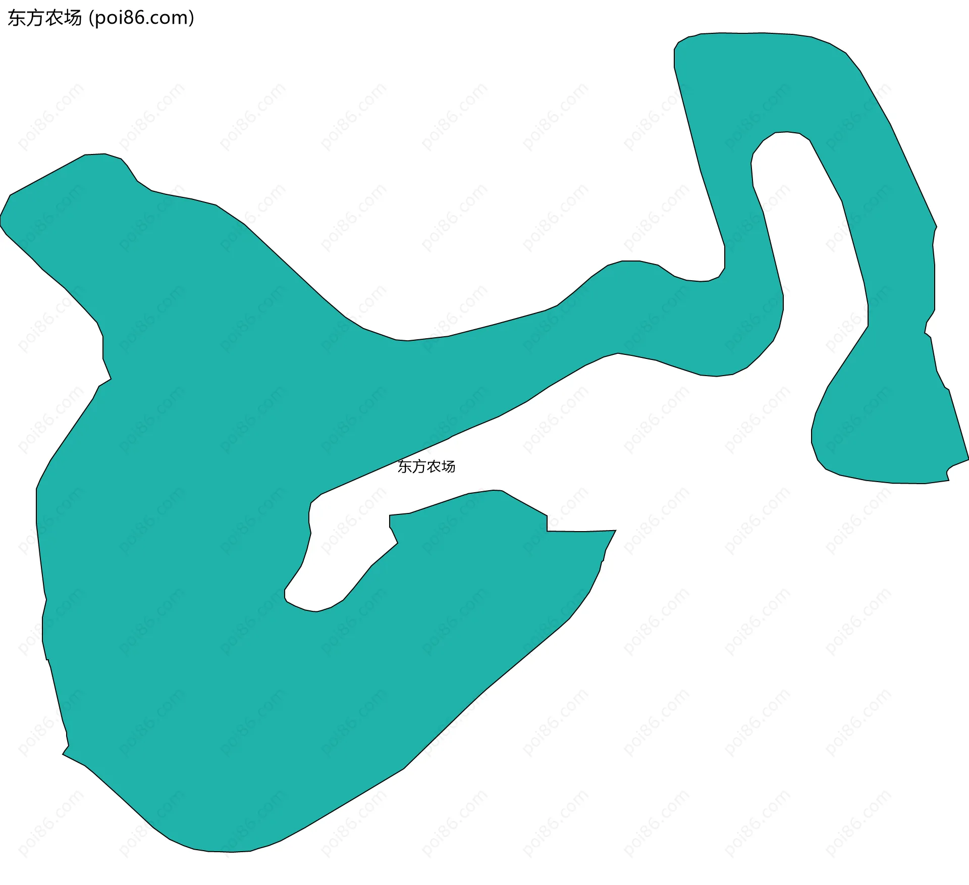 东方农场边界地图