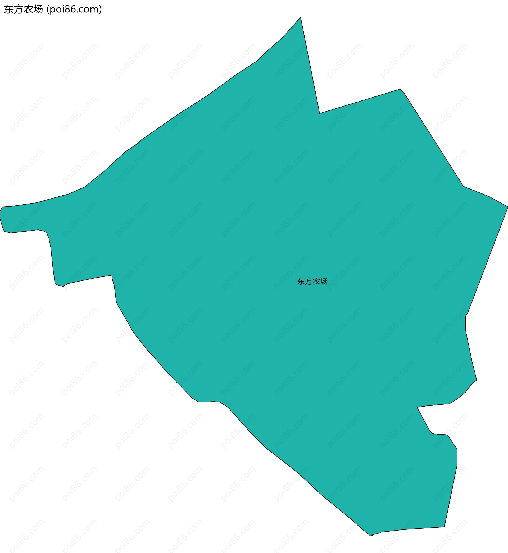 东方农场边界地图