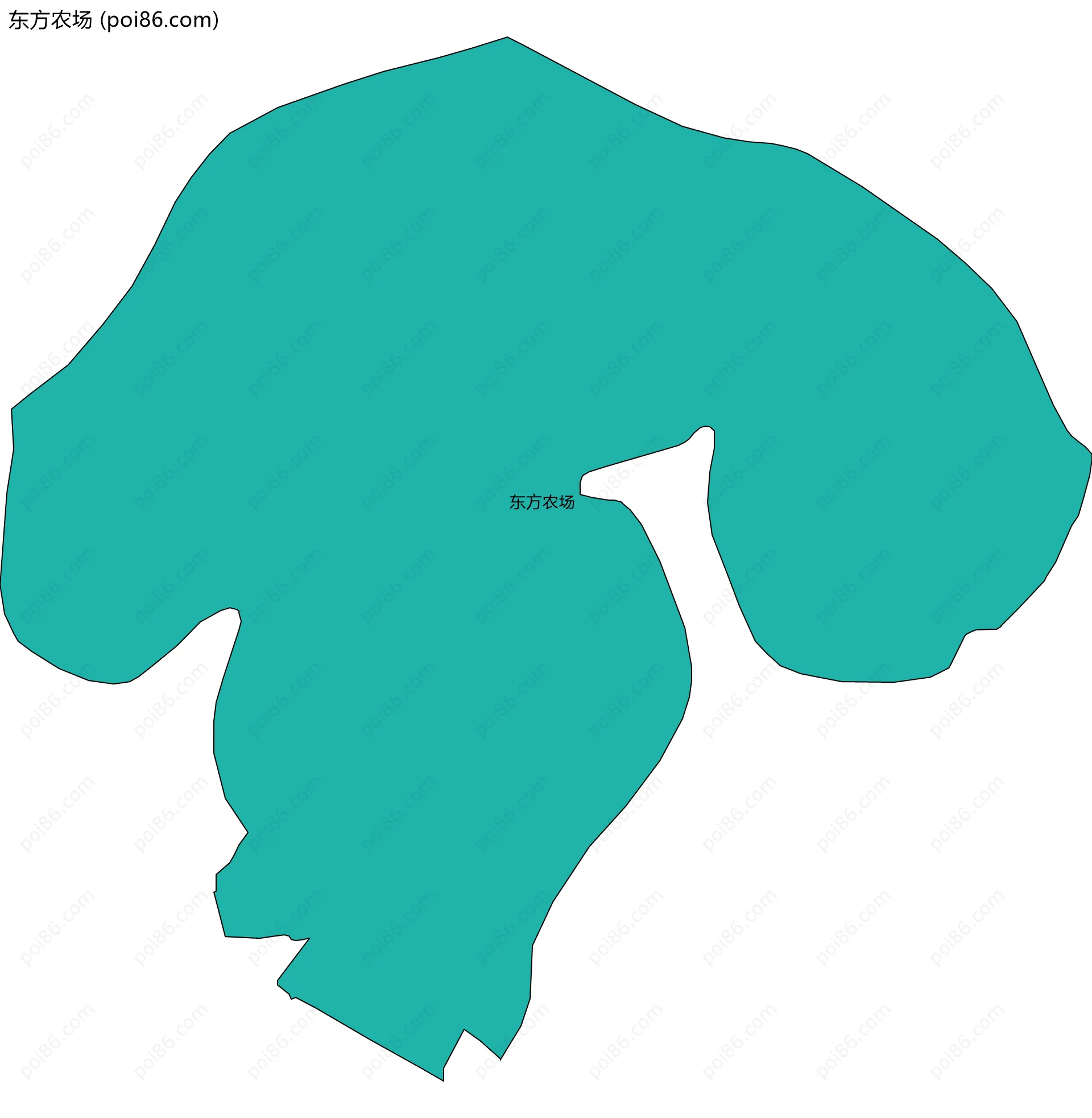 东方农场边界地图