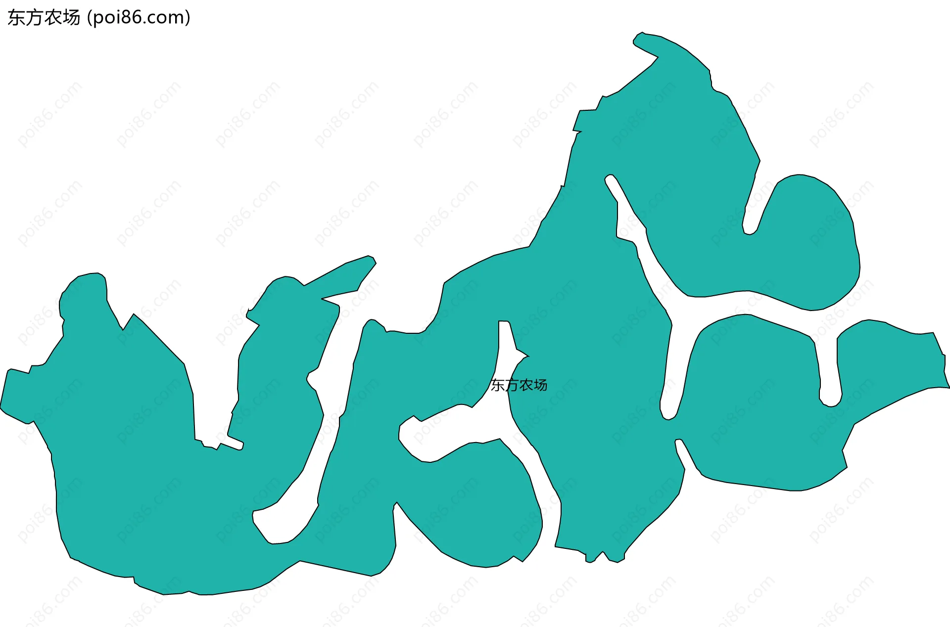 东方农场边界地图
