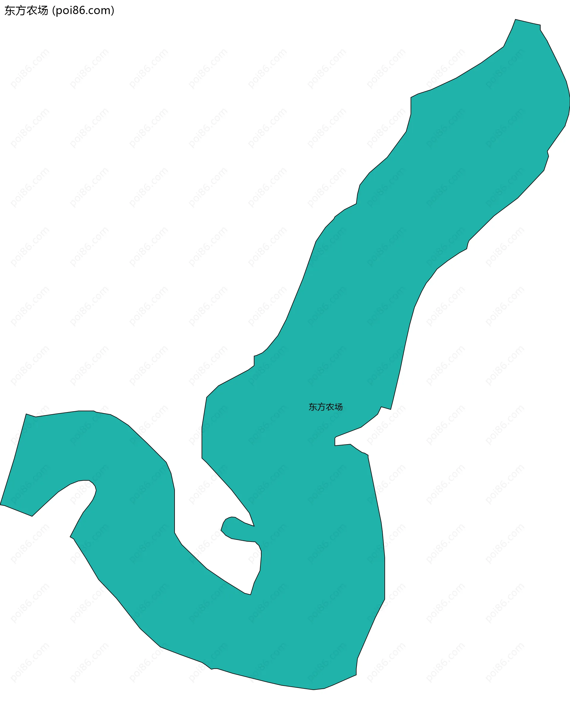 东方农场边界地图