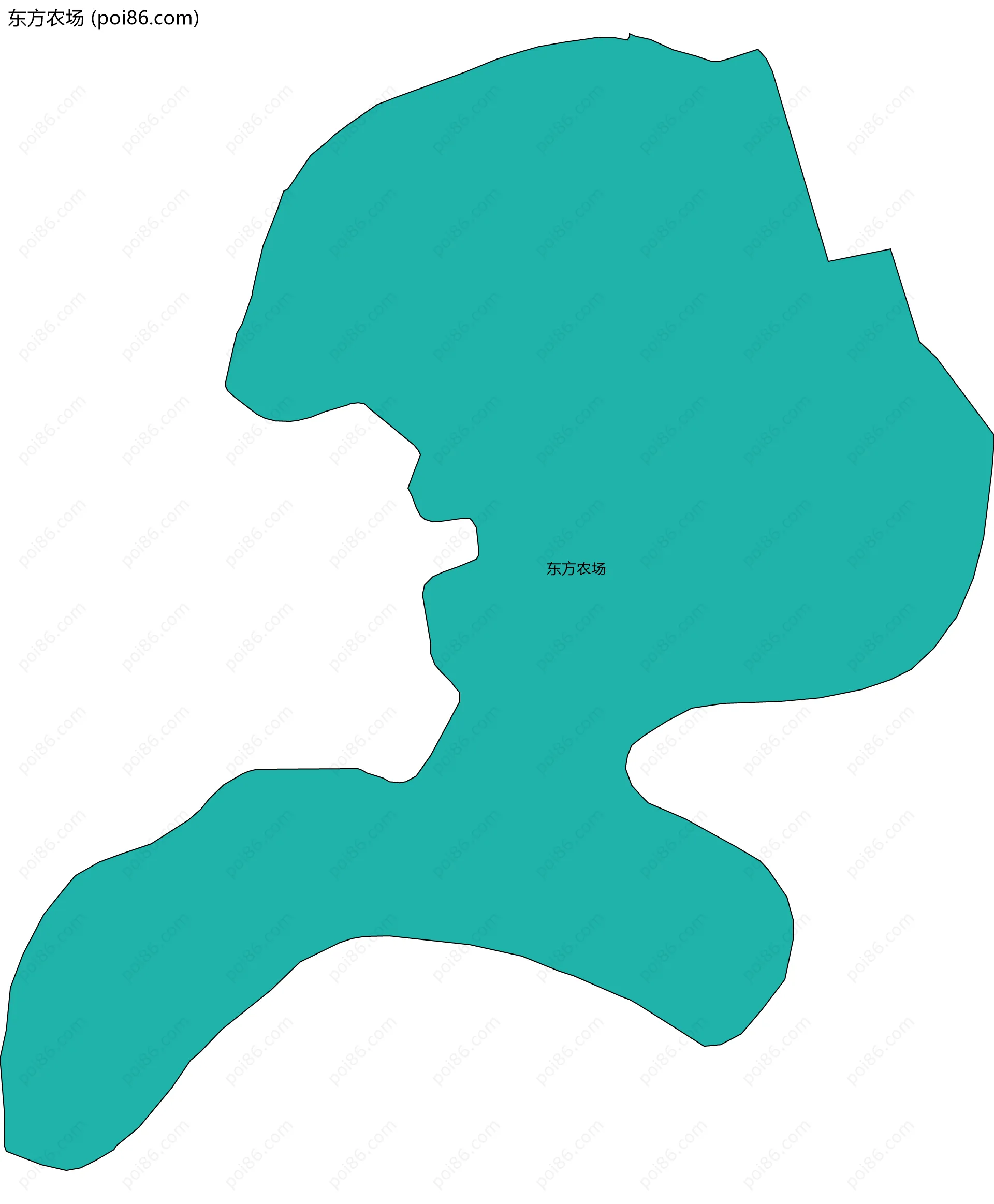 东方农场边界地图